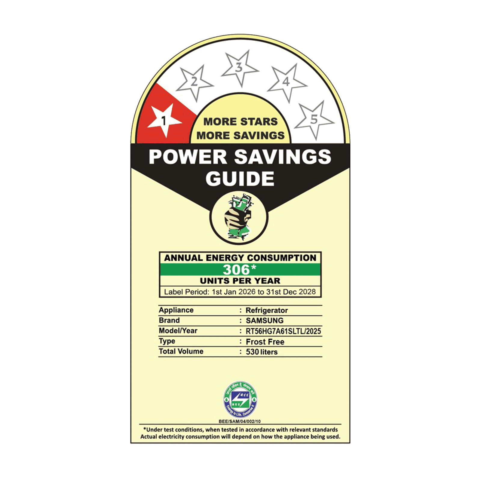 Samsung RT56 530 Litres 1 Star Frost Free Double Door Smart Wifi Enabled Convertible Refrigerator with Twin Cooling Plus Technology (RT56HG7A61SLTL, EZ Clean Steel)_2