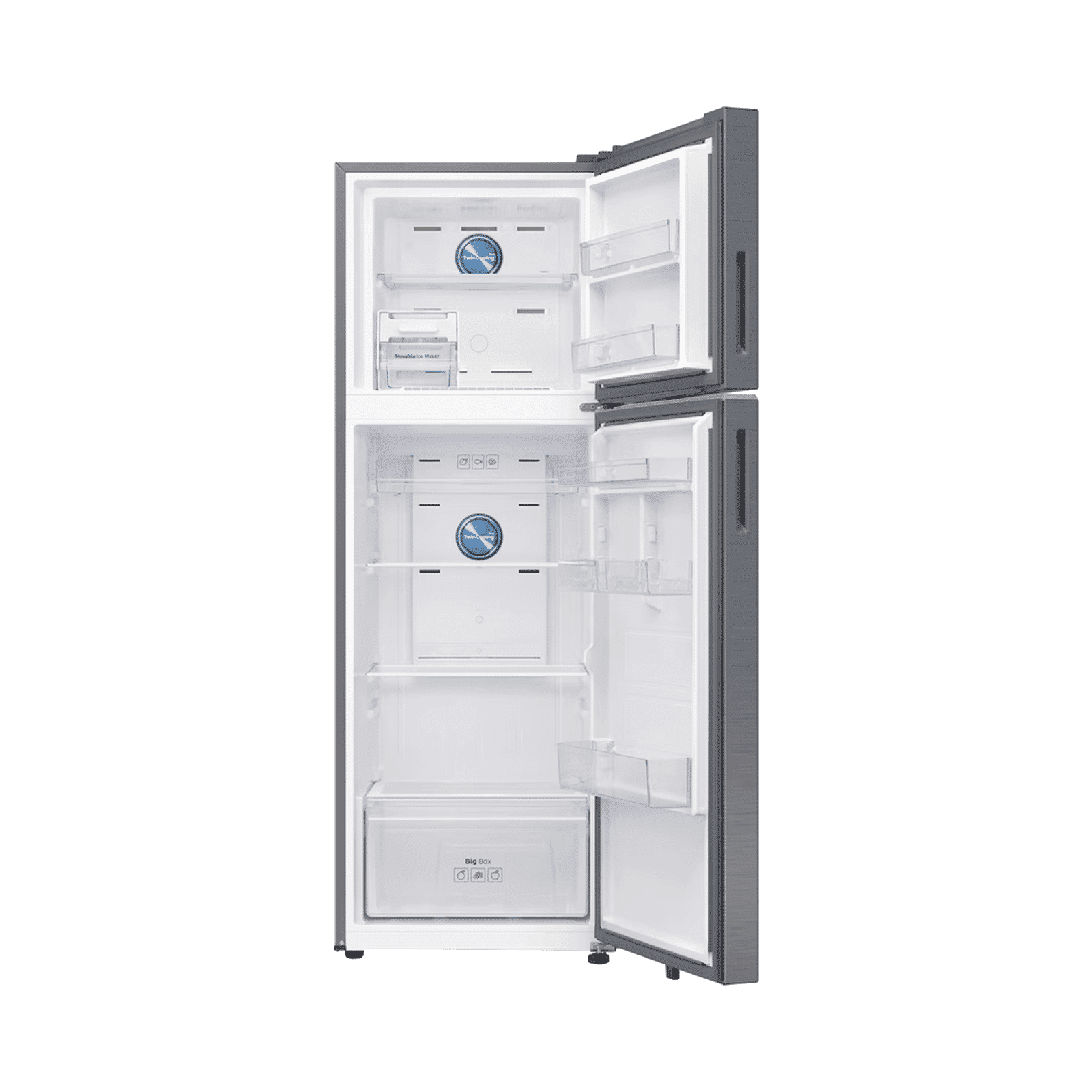 Samsung RT34 330 Litres 2 Star Frost Free Double Door Smart Wifi Enabled Convertible Refrigerator with Twin Cooling Plus Technology (RT34HG5A42S8HL, Elegant Inox)_5