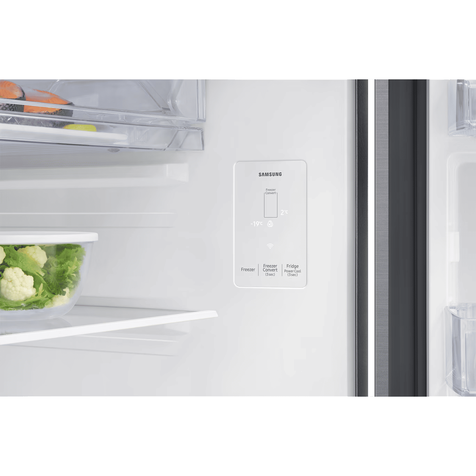 Samsung RT34 330 Litres 2 Star Frost Free Double Door Smart Wifi Enabled Convertible Refrigerator with Twin Cooling Plus Technology (RT34HG5A42S8HL, Elegant Inox)_7