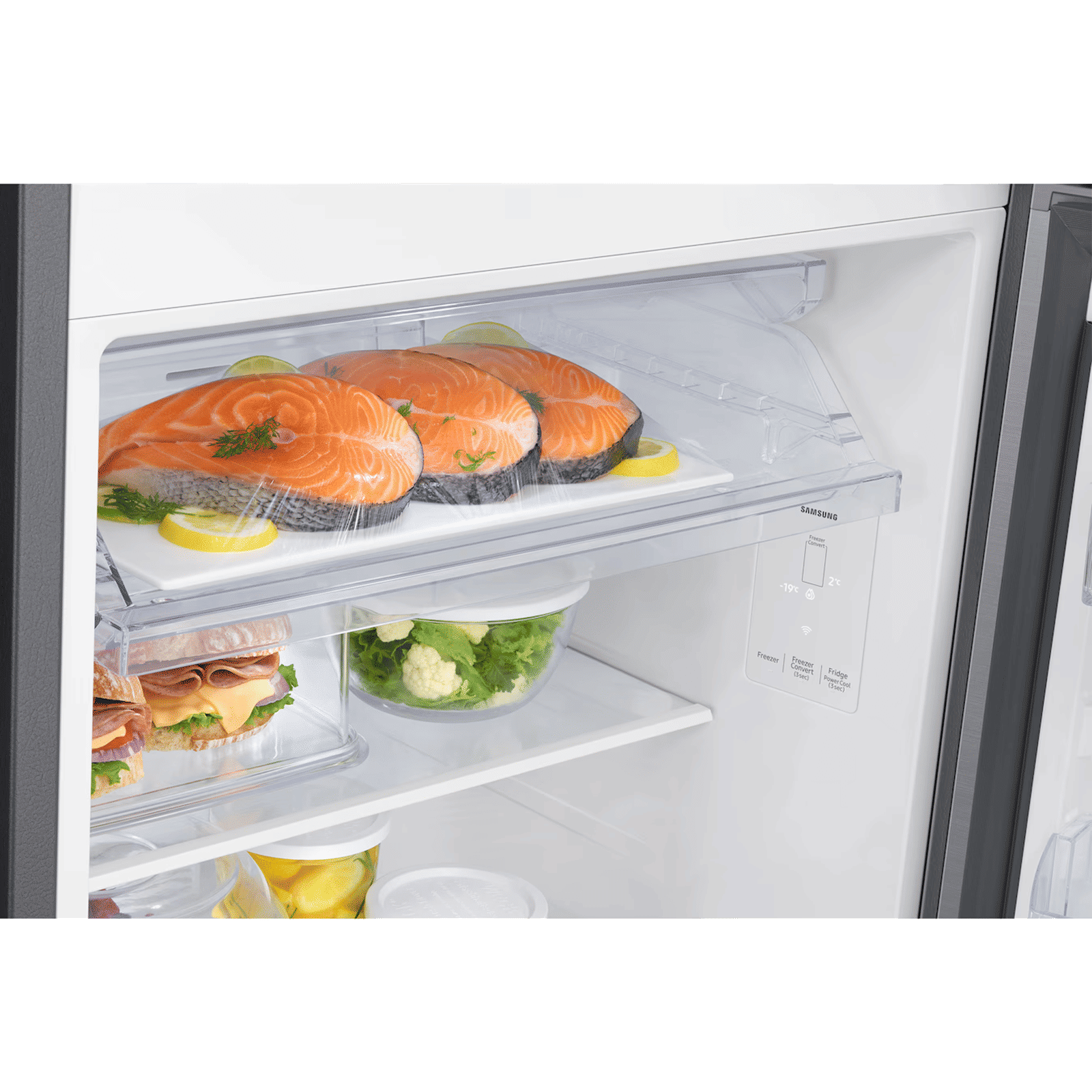 Samsung RT34 330 Litres 2 Star Frost Free Double Door Smart Wifi Enabled Convertible Refrigerator with Twin Cooling Plus Technology (RT34HG5A42S8HL, Elegant Inox)_8