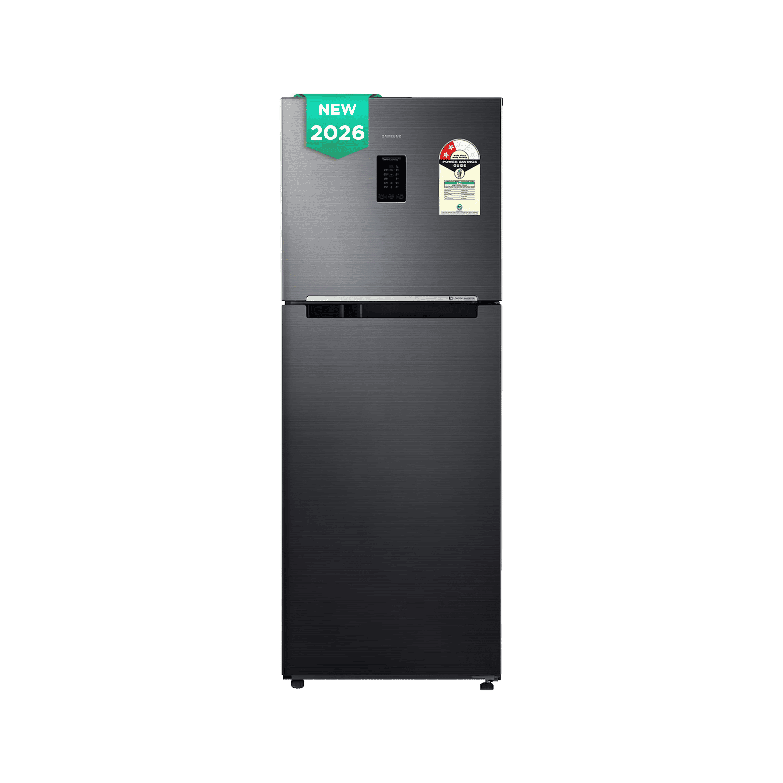 Samsung RT31 301 Litres 2 Star Frost Free Double Door Convertible Refrigerator with Twin Cooling Plus Technology (RT31H4522BX/HL, Luxe Black) (2026 Model)_1