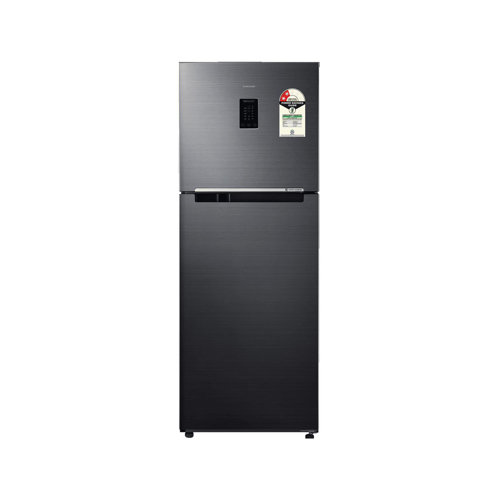 Samsung RT31 301 Litres 2 Star Frost Free Double Door Convertible Refrigerator with Twin Cooling Plus Technology (RT31H4522BX/HL, Luxe Black)_1