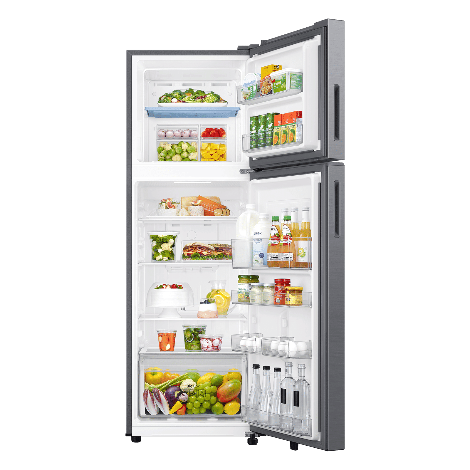 Samsung H30 256 Litres 2 Star Frost Free Double Door Convertible Refrigertaor with All Around Cooling (RT40H30U2PNL, Elegant Inox) Samsung H30 256 Litres 2 Star Frost Free Double Door Convertible Refrigertaor with All Around Cooling (RT40H30U2PNL, Elegant Inox)_4