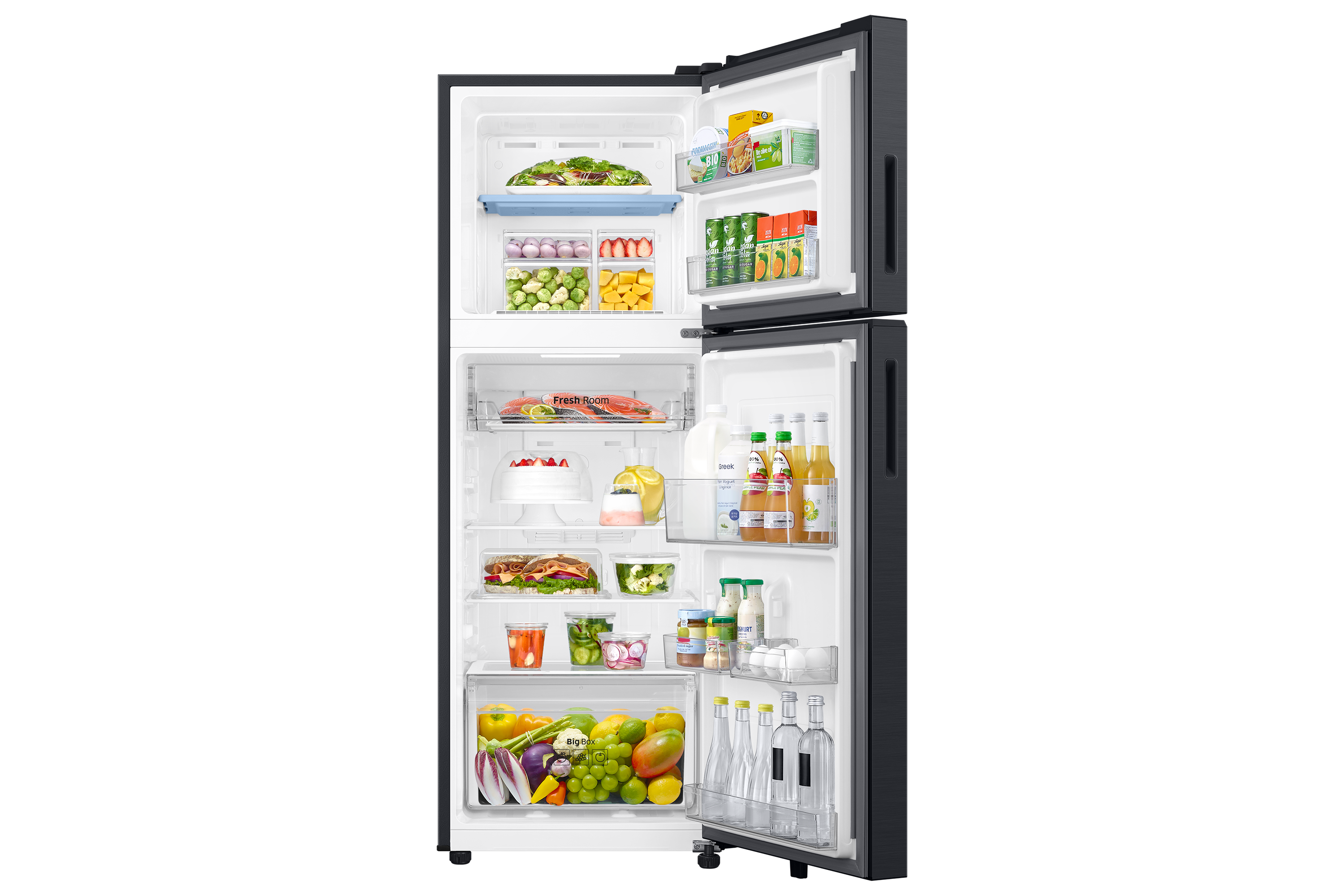 Samsung H28 236 Litres 2 Star Frost Free Double Door Smart Wifi Enabled Convertible Refrigerator with Power Cool (RT80H28U2FHL, Black Doi)_4