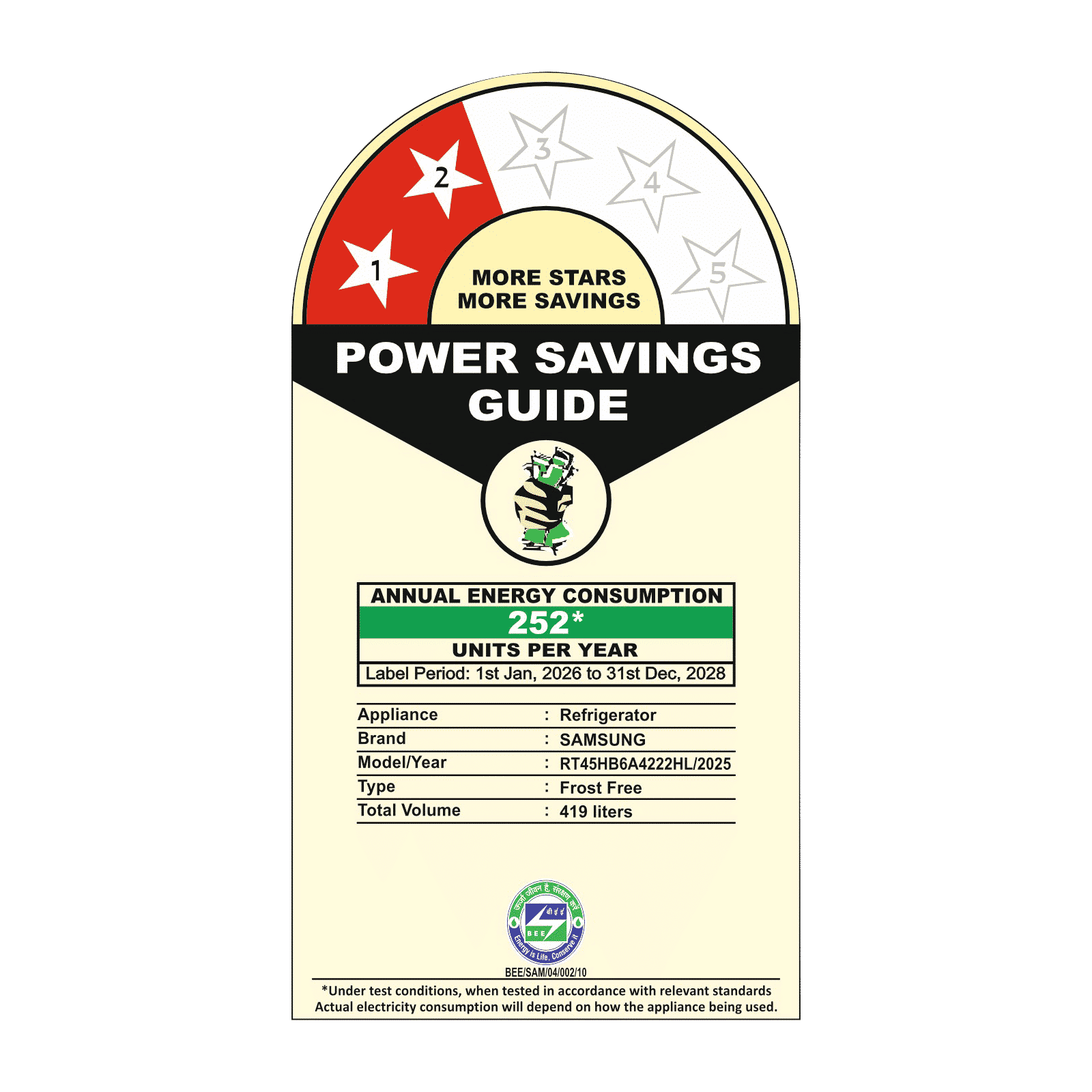 Samsung RT45 419 Litres 2 Star Frost Free Double Door Smart Wifi Enabled Refrigerator with Bespoke AI (RT45HB6A4222HL, Black Glass) Samsung RT45 419 Litres 2 Star Frost Free Double Door Smart Wifi Enabled Refrigerator with Bespoke AI (RT45HB6A4222HL, Black Glass)_2