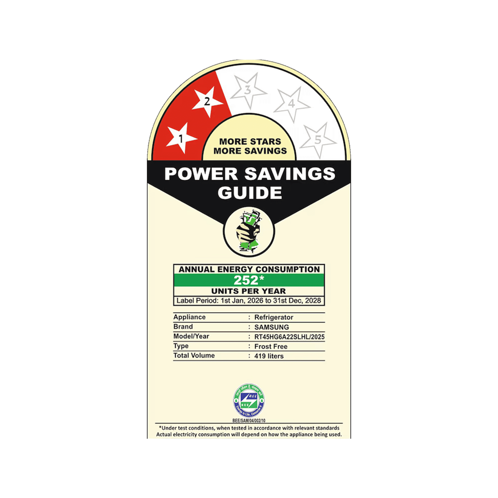 Samsung RT45 419 Litres 2 Star Frost Free Double Door Smart Wifi Enabled Convertible Refrigerator With SmartThings AI Energy Mode (RT45HG6A22SLHL, EZ Clean Steel) Samsung RT45 419 Litres 2 Star Frost Free Double Door Smart Wifi Enabled Convertible Refrigerator With SmartThings AI Energy Mode (RT45HG6A22SLHL, EZ Clean Steel)_2