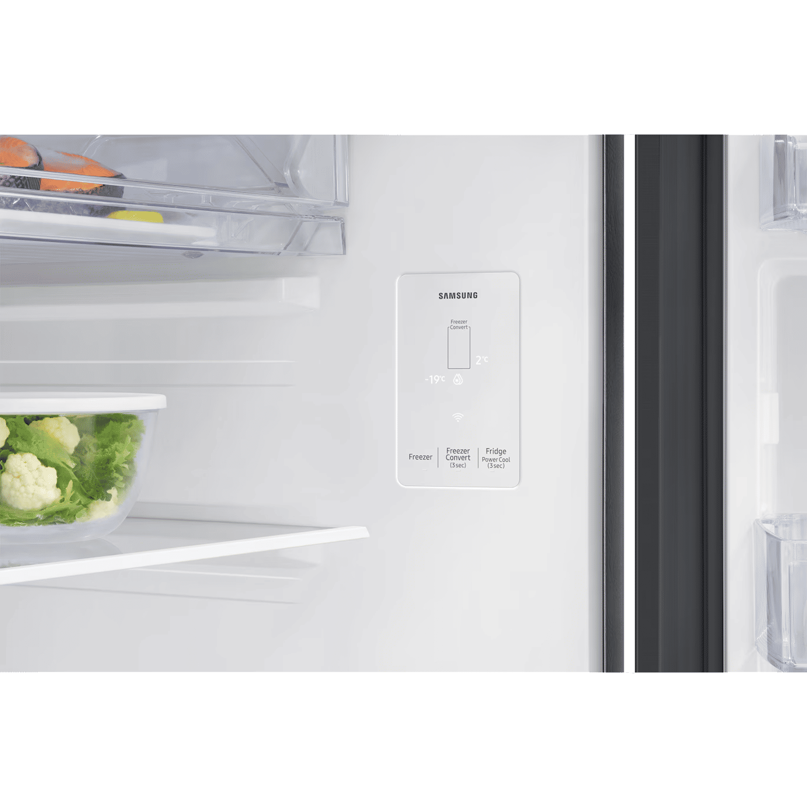 Samsung RT38 396 Litres 2 Star Frost Free Double Door Smart Wifi Enabled Convertible Refrigerator With Active Fresh Filter+ (RT38HG5A42BXHL, Luxe Black)_9