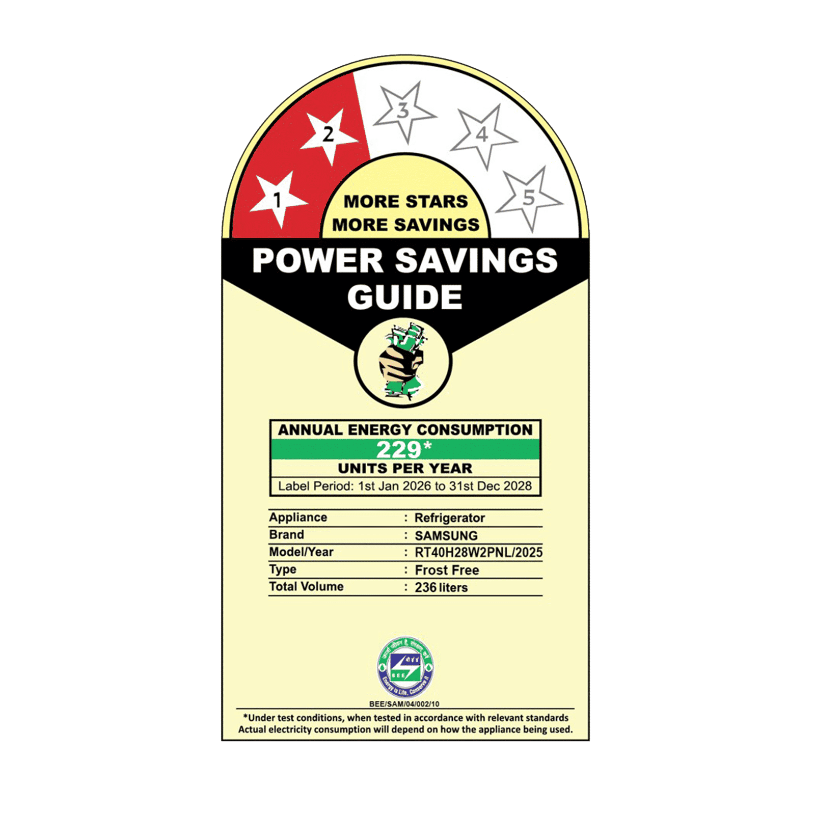 Samsung H28 236 Litres 2 Star Frost Free Double Door Refrigerator with All Around Cooling (RT40H28W2PNL, Elegant Inox) Samsung H28 236 Litres 2 Star Frost Free Double Door Refrigerator with All Around Cooling (RT40H28W2PNL, Elegant Inox)_2