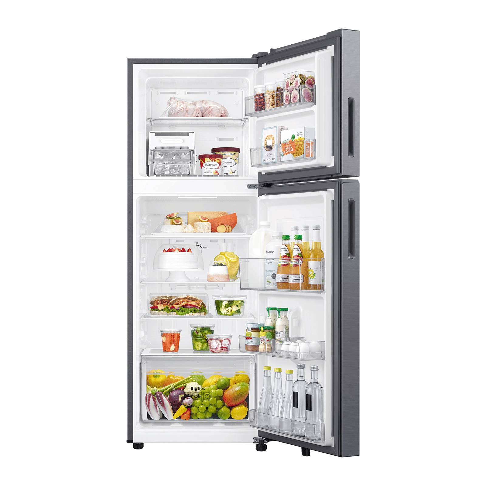Samsung H28 236 Litres 2 Star Frost Free Double Door Refrigerator with All Around Cooling (RT40H28W2PNL, Elegant Inox) Samsung H28 236 Litres 2 Star Frost Free Double Door Refrigerator with All Around Cooling (RT40H28W2PNL, Elegant Inox)_4