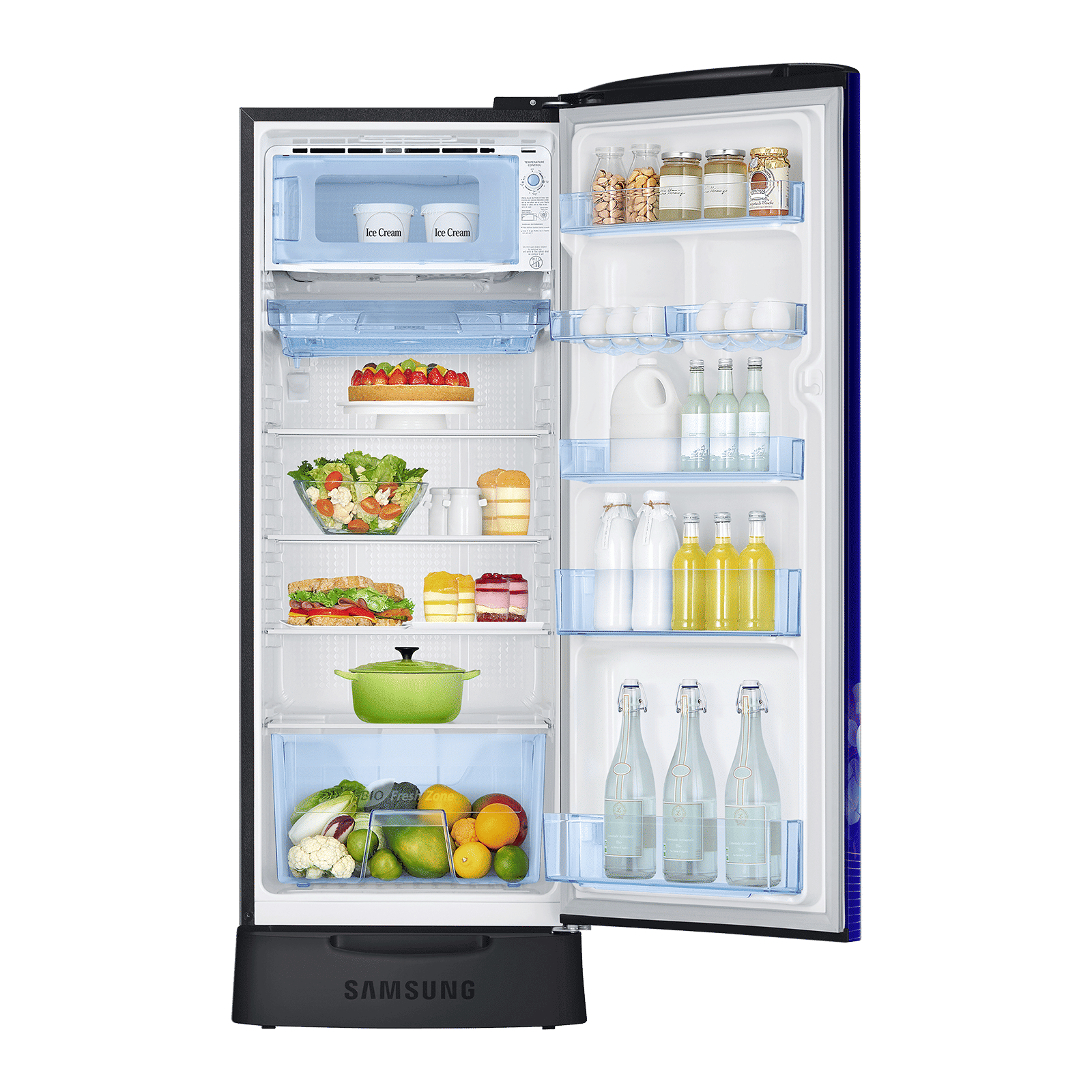 Samsung RR24 223 Litres 3 Star Direct Cool Single Door Refrigerator with Inverter Technology (RR24H2823HS/NL, Hydrangea Blue)_4