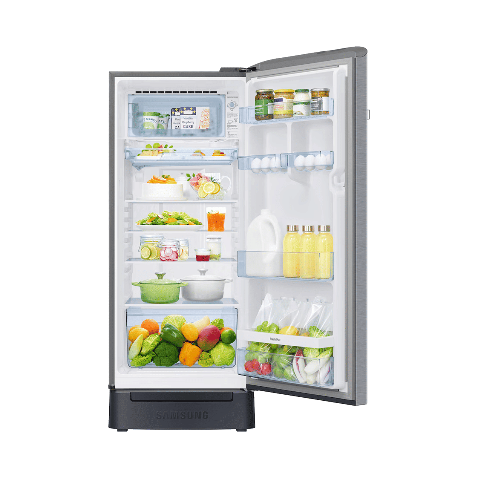 Samsung RR23 215 Litres 4 Star Direct Cool Single Door Refrigerator with Anti Bacterial Gasket (RR23H2H34S8/HL, Elegant Inox) Samsung RR23 215 Litres 4 Star Direct Cool Single Door Refrigerator with Anti Bacterial Gasket (RR23H2H34S8/HL, Elegant Inox)_6
