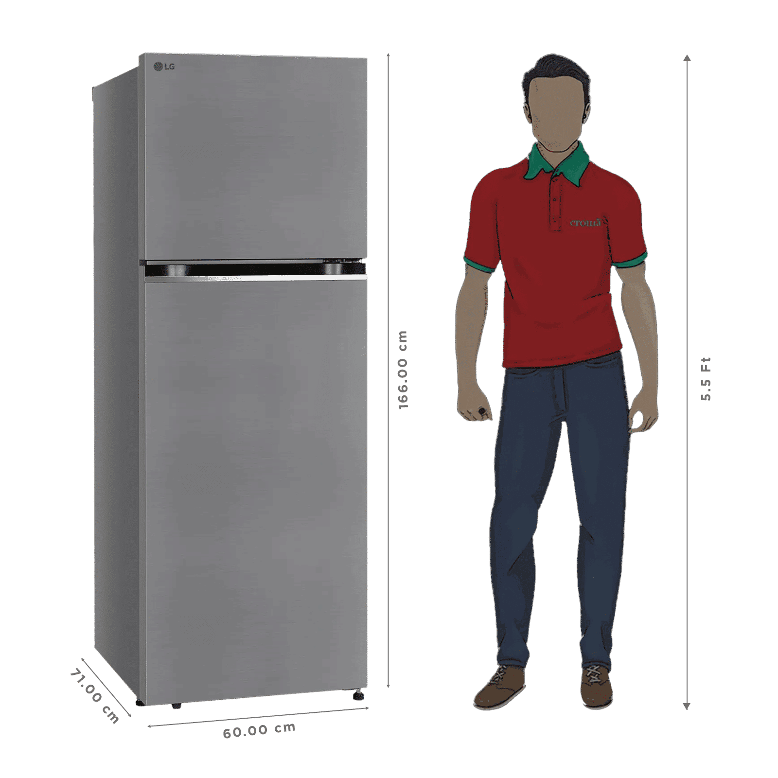 LG 322 Litres 2 Star Frost Free Double Door Convertible Refrigerator with Multi Air Flow (GLT3226SNPZ, Shiny Steel) (2026 Model)_3