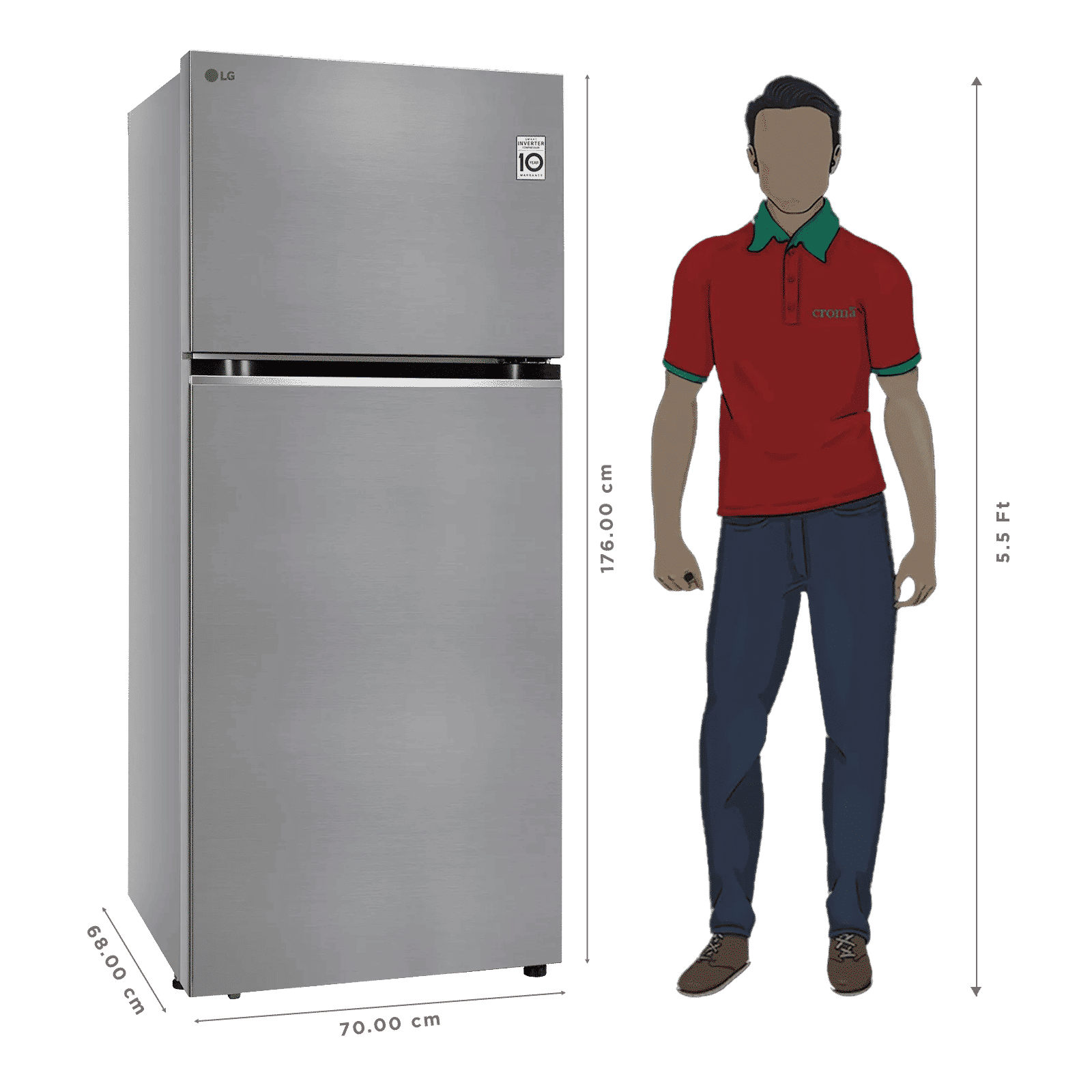 LG 398 Litres 2 Star Frost Free Double Door Smart Wifi Enabled Convertible Refrigerator with Multi Air Flow (GLT4026SNPZ, Shiny Steel) (2026 Model)_3