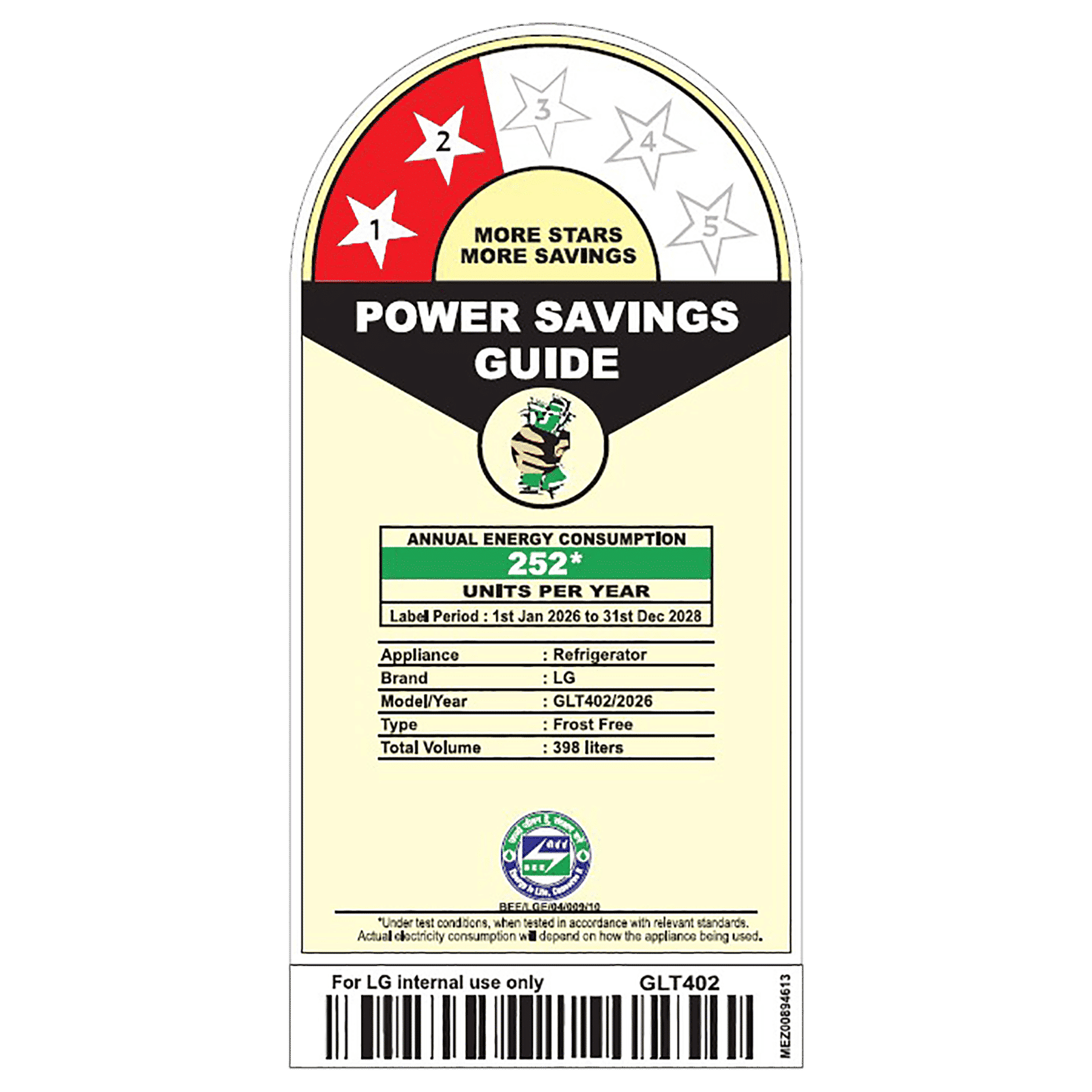 LG 398 Litres 2 Star Frost Free Double Door Smart Wifi Enabled Convertible Refrigerator with Multi Air Flow (GLT4026SNPZ, Shiny Steel)_2