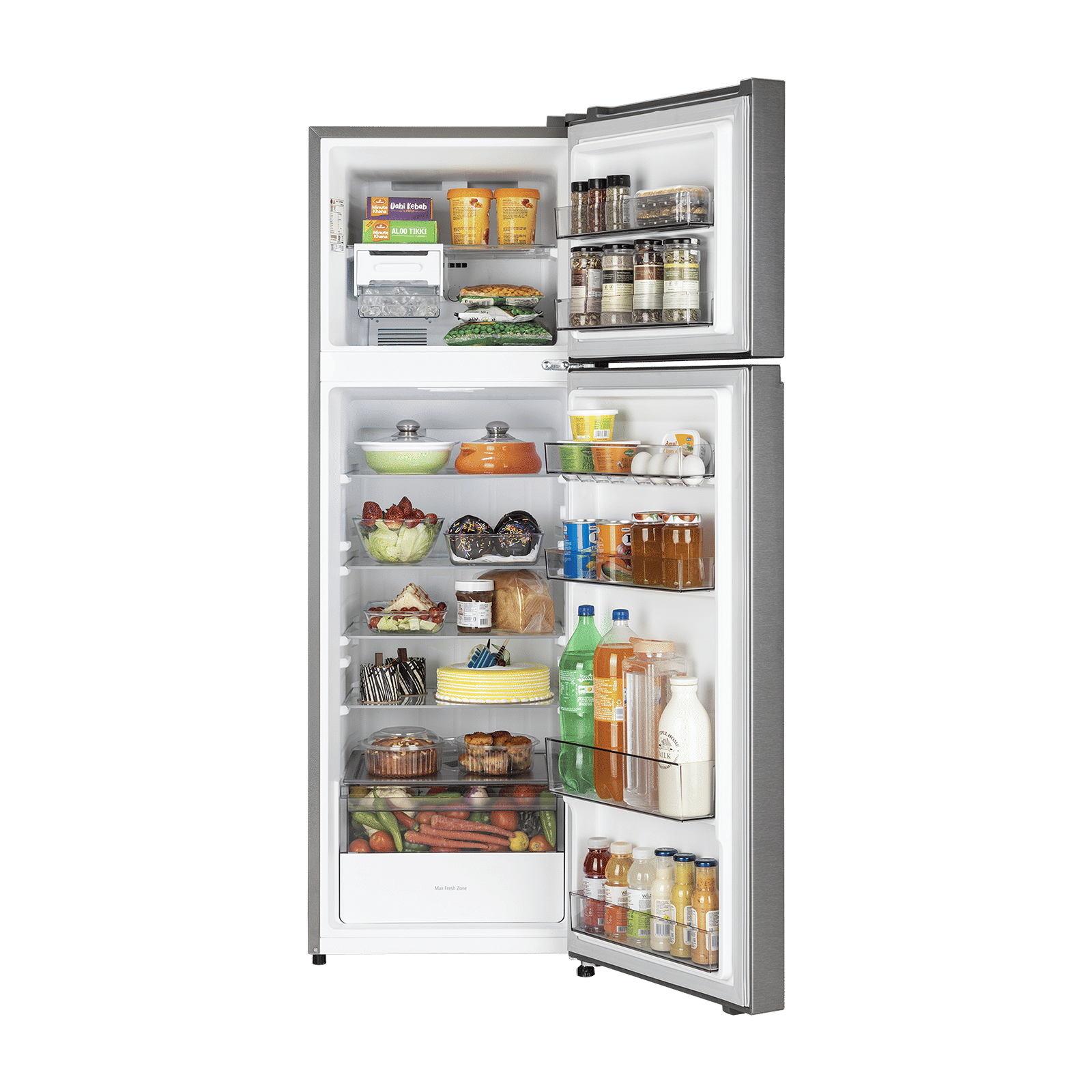 LG 276 Litres 1 Star Frost Free Double Door Refrigerator with Multi Air Flow (GLT2816WXDS, Dazzle Steel)_10