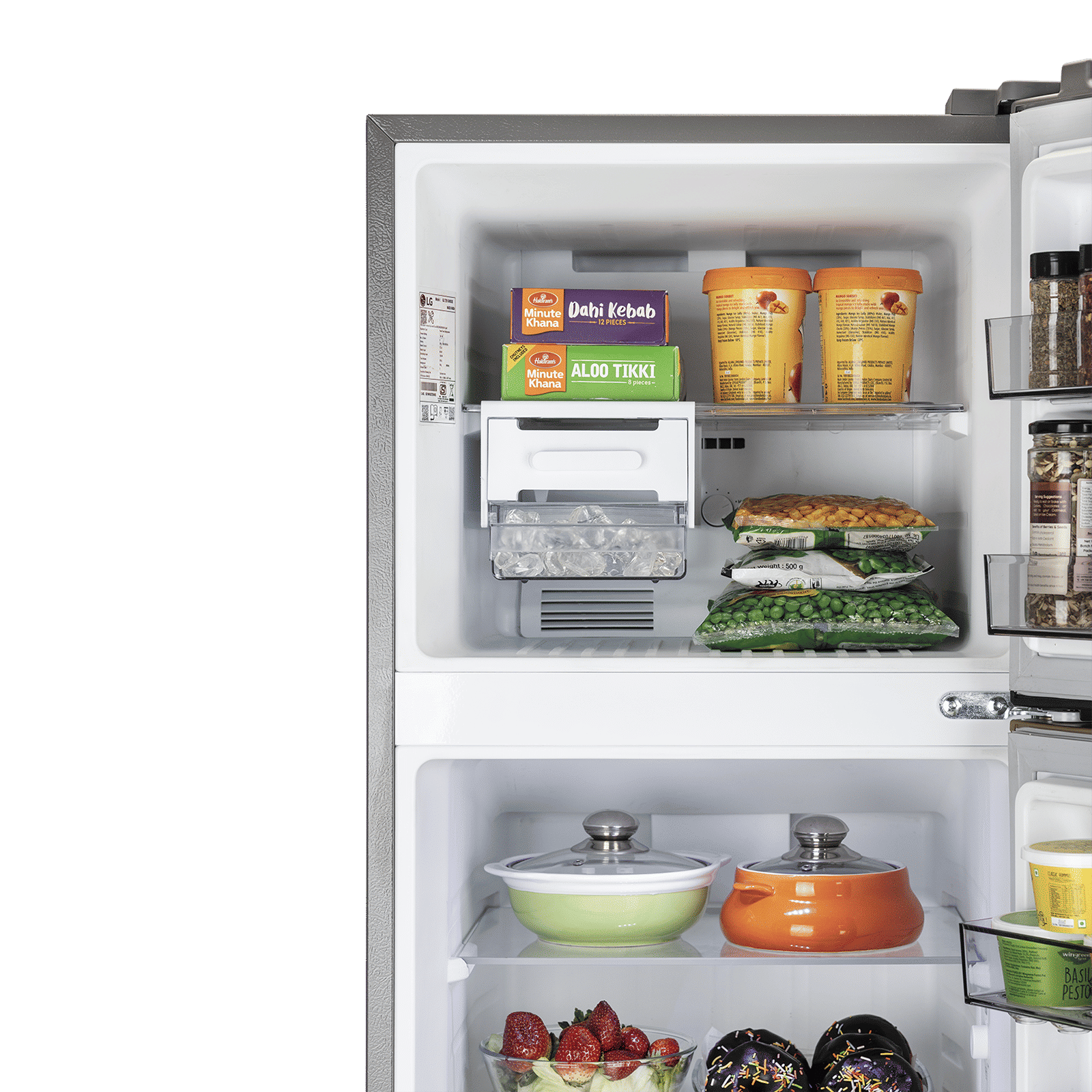 LG 276 Litres 1 Star Frost Free Double Door Refrigerator with Multi Air Flow (GLT2816WXDS, Dazzle Steel)_11