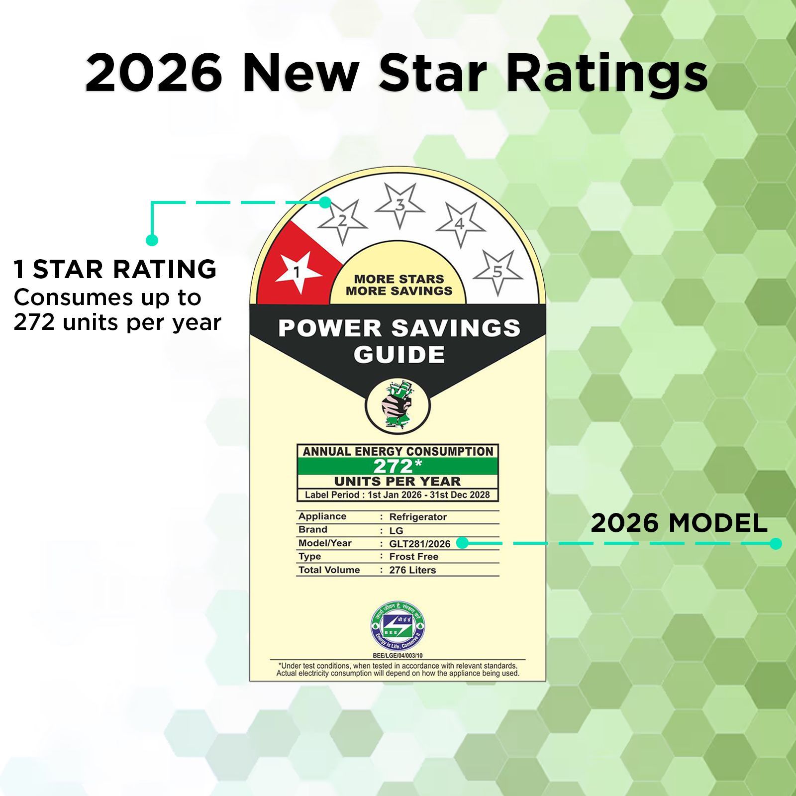 LG 276 Litres 1 Star Frost Free Double Door Refrigerator with Multi Air Flow (GLT2816WXDS, Dazzle Steel) (2026 Model) (2026 Model)_2