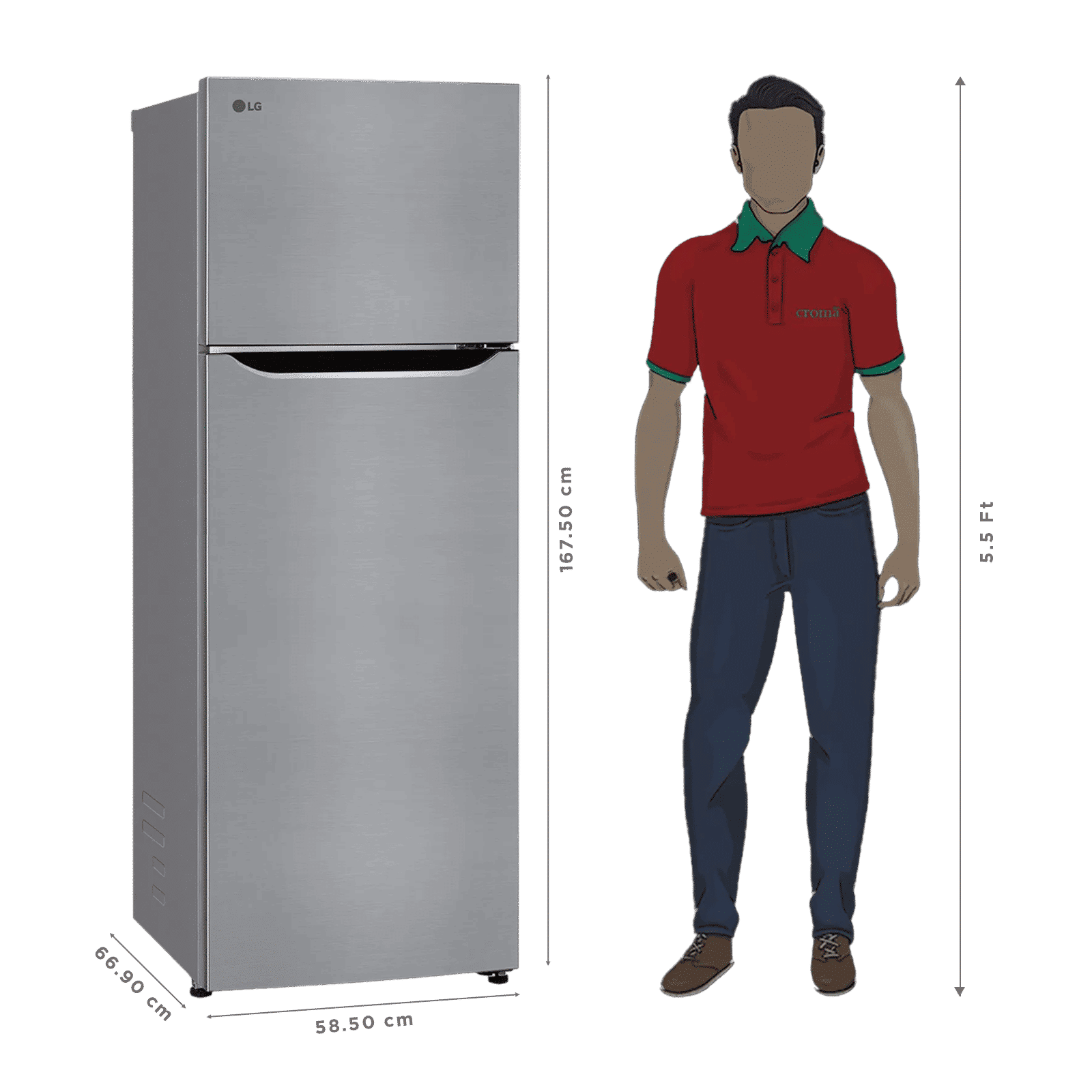 LG 288 Litres 2 Star Frost Free Double Door Convertible Refrigerator with Smart Diagnosis (GLT2926PDPZ, Shiny Steel) (2026 Model)_3