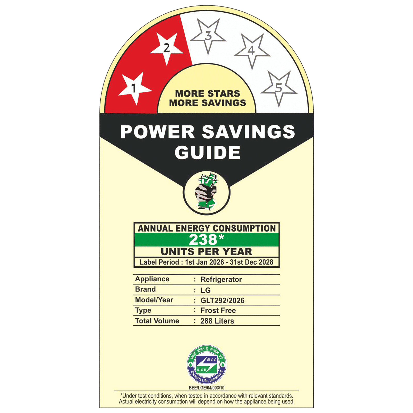 LG 288 Litres 2 Star Frost Free Double Door Convertible Refrigerator with Smart Diagnosis (GLT2926PDPZ, Shiny Steel)_2