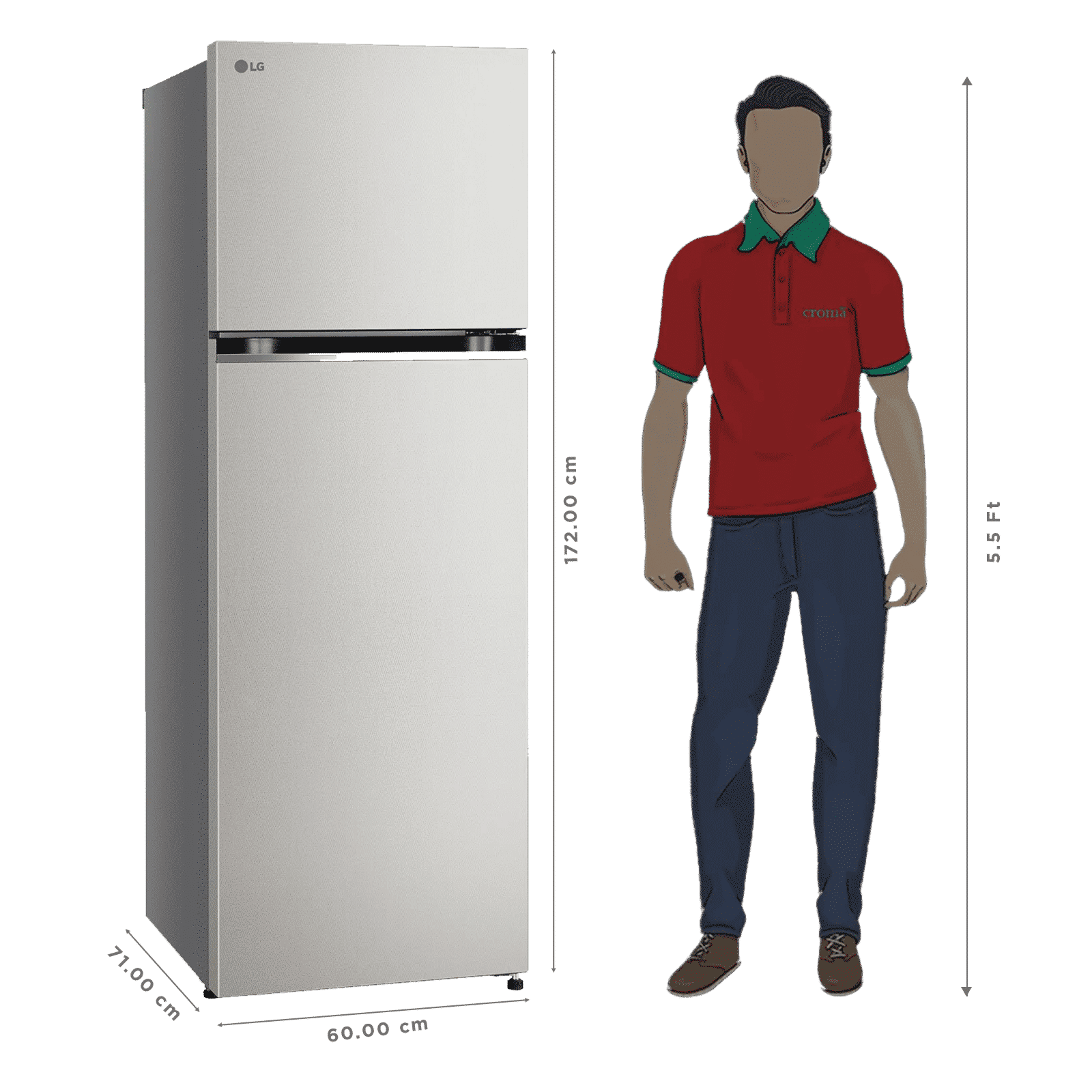 LG 343 Litres 2 Star Frost Free Double Door Convertible Refrigerator with Smart Diagnosis (GLT3426SNUS, Urban Steel) (2026 Model)_3