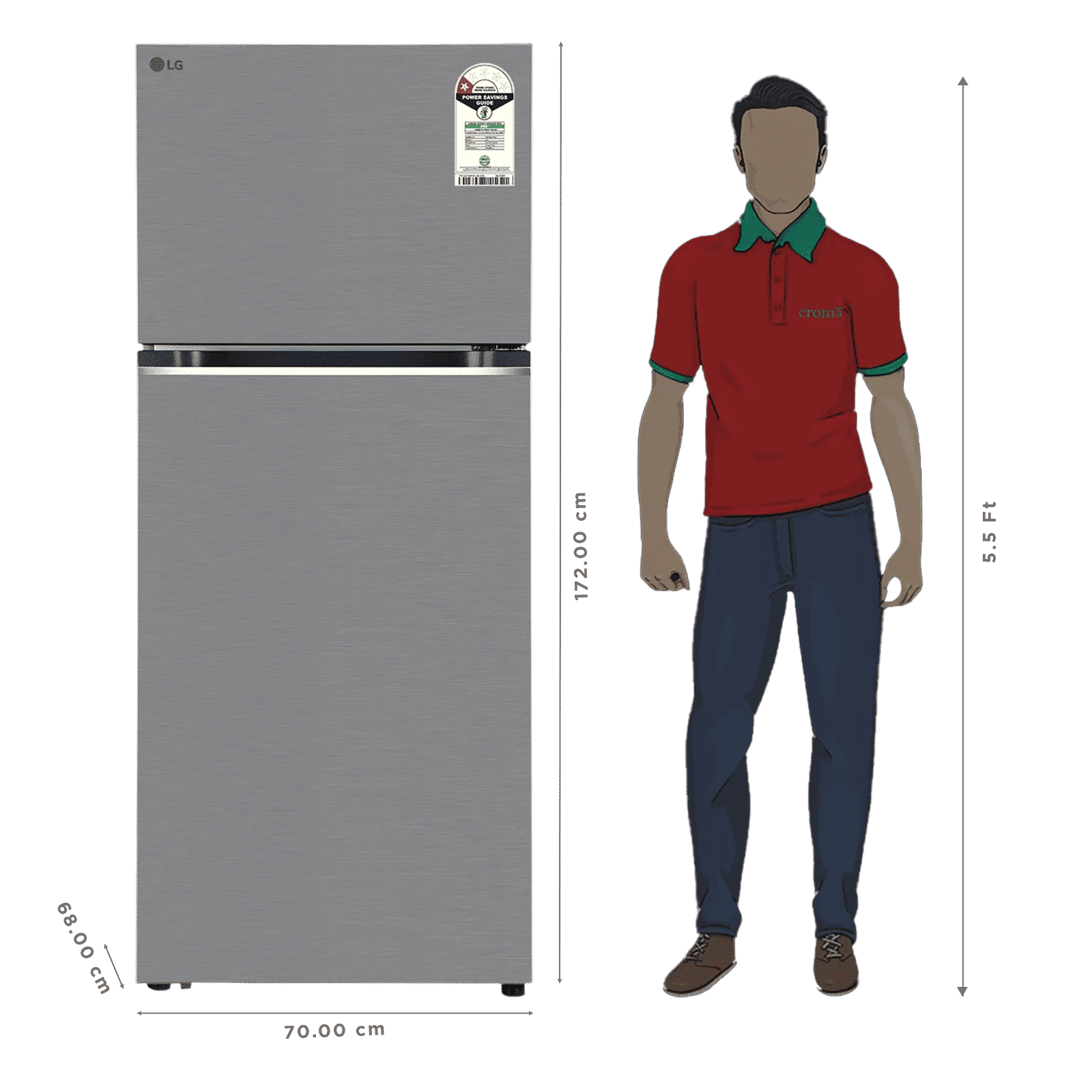 LG 380 Litres 1 Star Frost Free Double Door Refrigerator with Multi Air Flow (GLT3816NFDS, Dazzle Steel) (2026 Model)_3