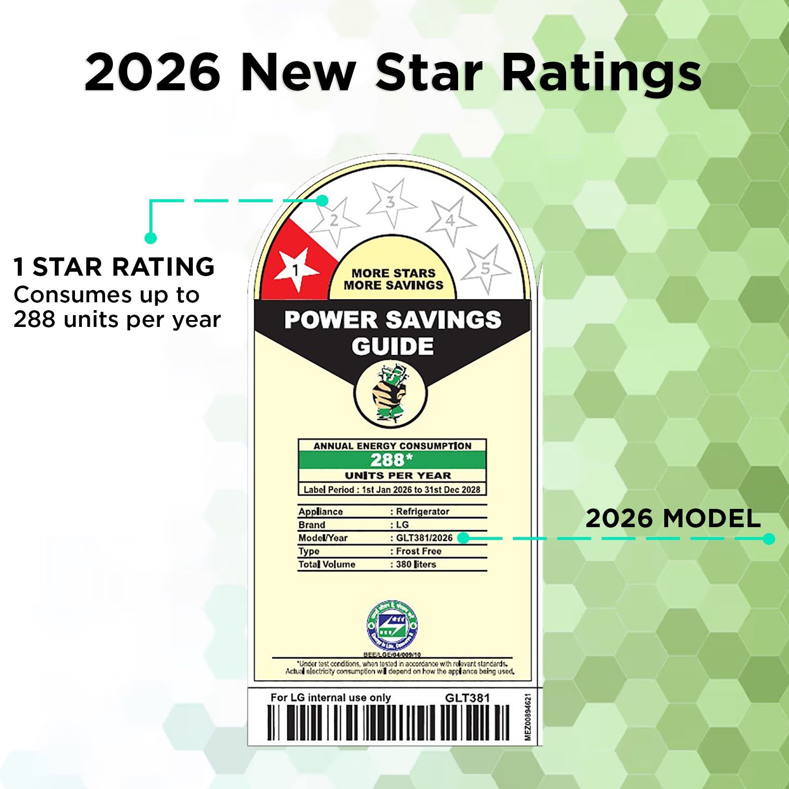 LG 380 Litres 1 Star Frost Free Double Door Refrigerator with Multi Air Flow (GLT3816NFDS, Dazzle Steel) (2026 Model)_3