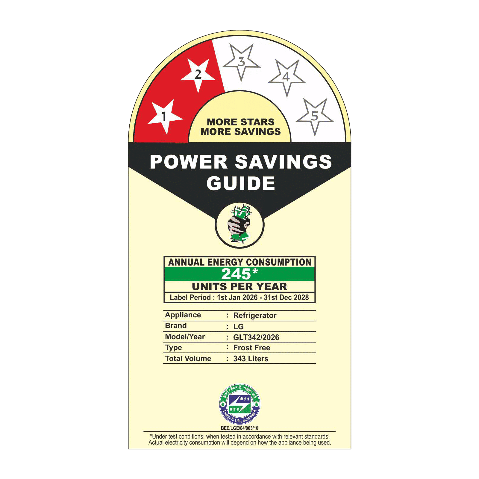 LG 343 Litres 2 Star Frost Free Double Door Convertible Refrigerator with Smart Inverter Compressor (GLT3426SNBM, Black Mirror) (2026 Model)_2