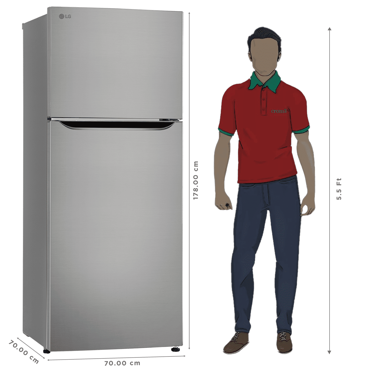 LG 446 Litres 1 Star Frost Free Double Door Convertible Refrigerator with Multi Air Flow (GLT4416CCPZ, Shiny Steel) (2026 Model) (2026 Model)_3