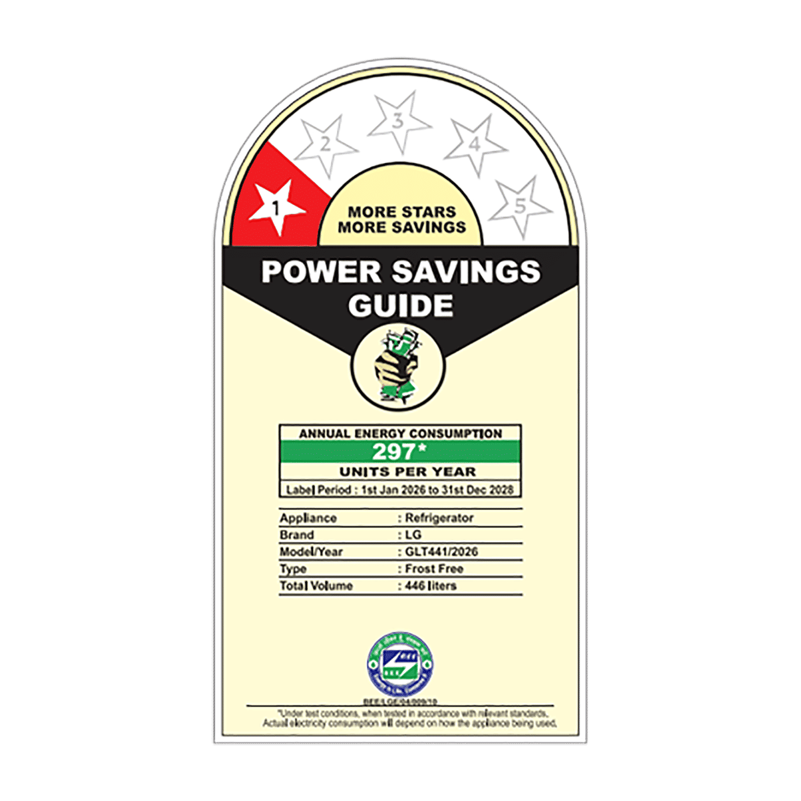 LG 446 Litres 1 Star Frost Free Double Door Convertible Refrigerator with Multi Air Flow (GLT4416CCPZ, Shiny Steel) (2026 Model)_2