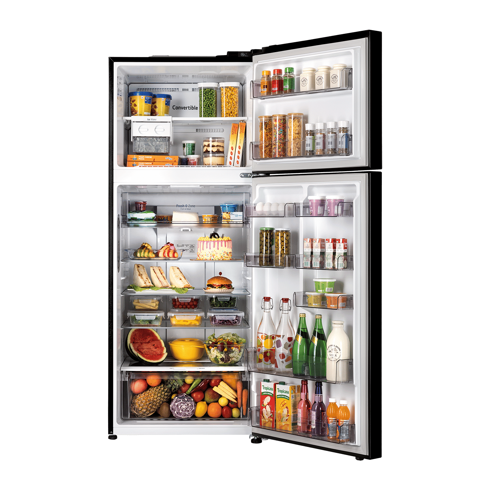 LG 446 Litres 1 Star Frost Free Double Door Convertible Refrigerator with Multi Air Flow (GLT4416CCES, Ebony Sheen)_10