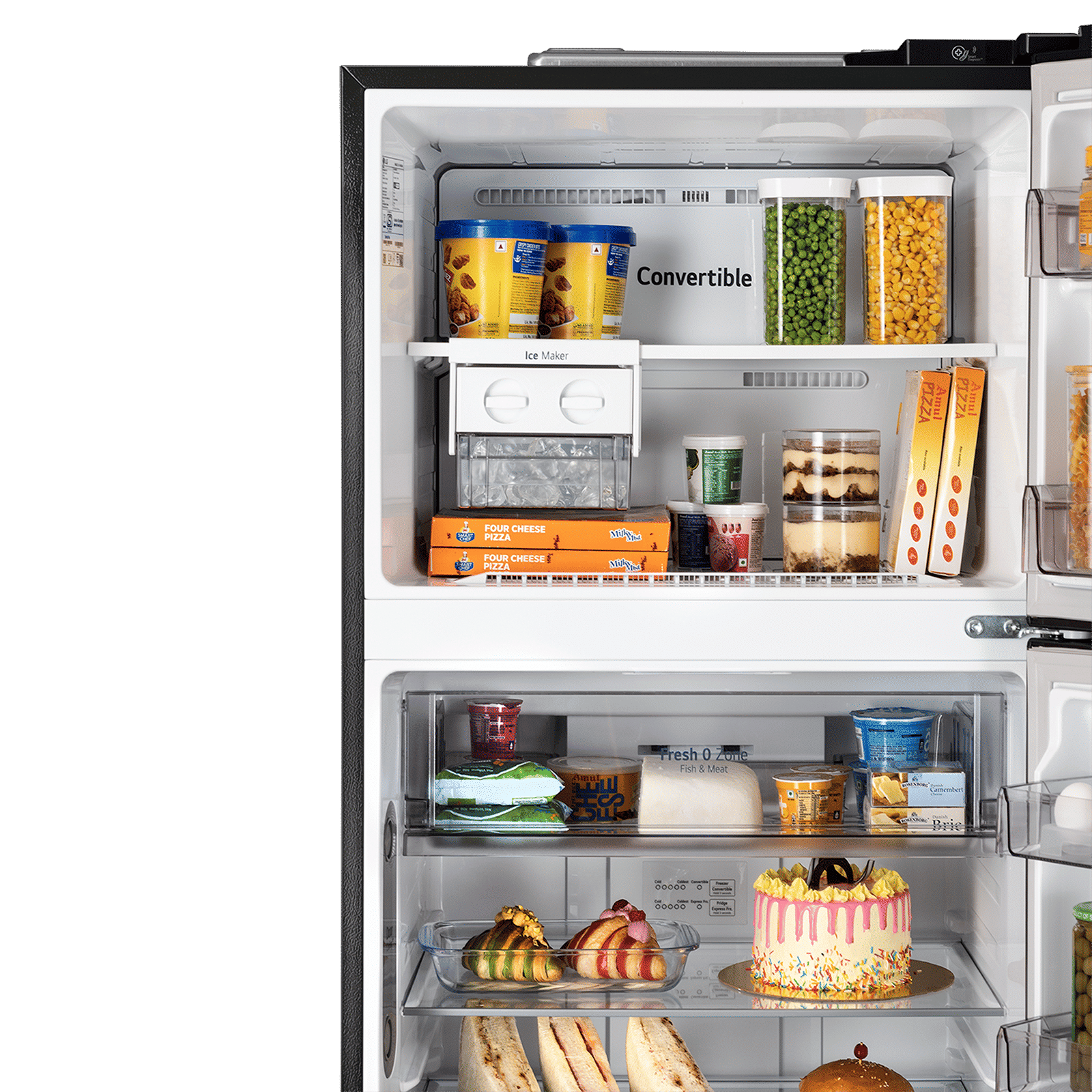 LG 446 Litres 1 Star Frost Free Double Door Convertible Refrigerator with Multi Air Flow (GLT4416CCES, Ebony Sheen)_11