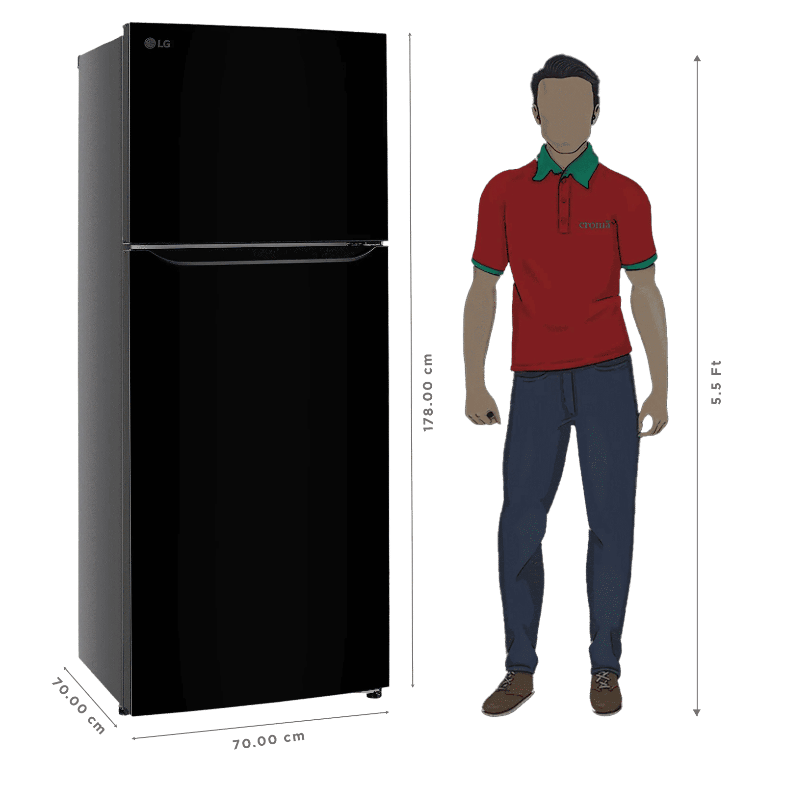LG 446 Litres 1 Star Frost Free Double Door Convertible Refrigerator with Multi Air Flow (GLT4416CCES, Ebony Sheen) (2026 Model) LG 446 Litres 1 Star Frost Free Double Door Convertible Refrigerator with Multi Air Flow (GLT4416CCES, Ebony Sheen) (2026 Model)_3