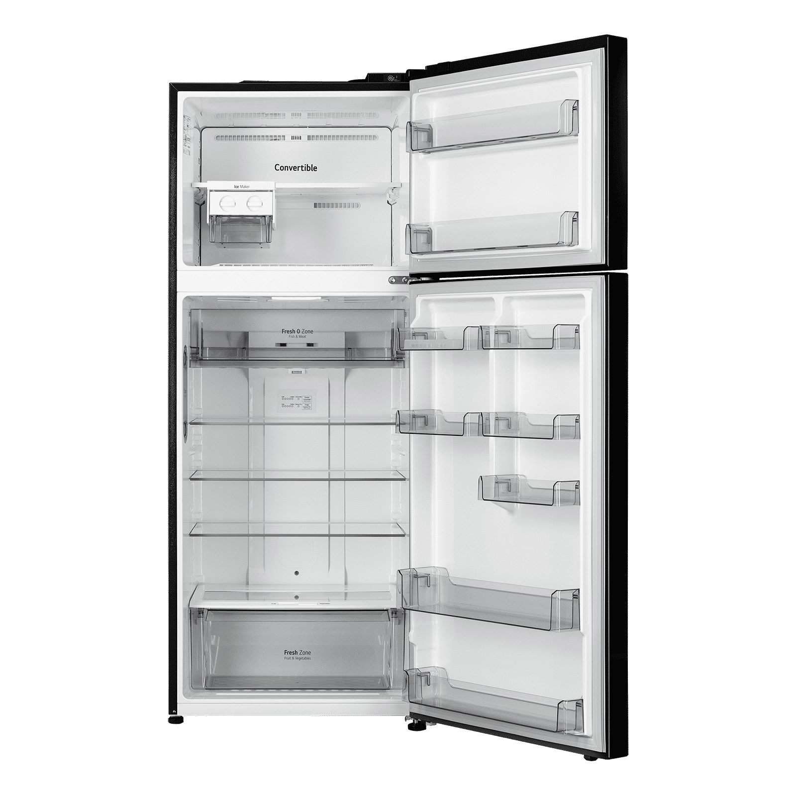 LG 446 Litres 1 Star Frost Free Double Door Convertible Refrigerator with Multi Air Flow (GLT4416CCES, Ebony Sheen)_8