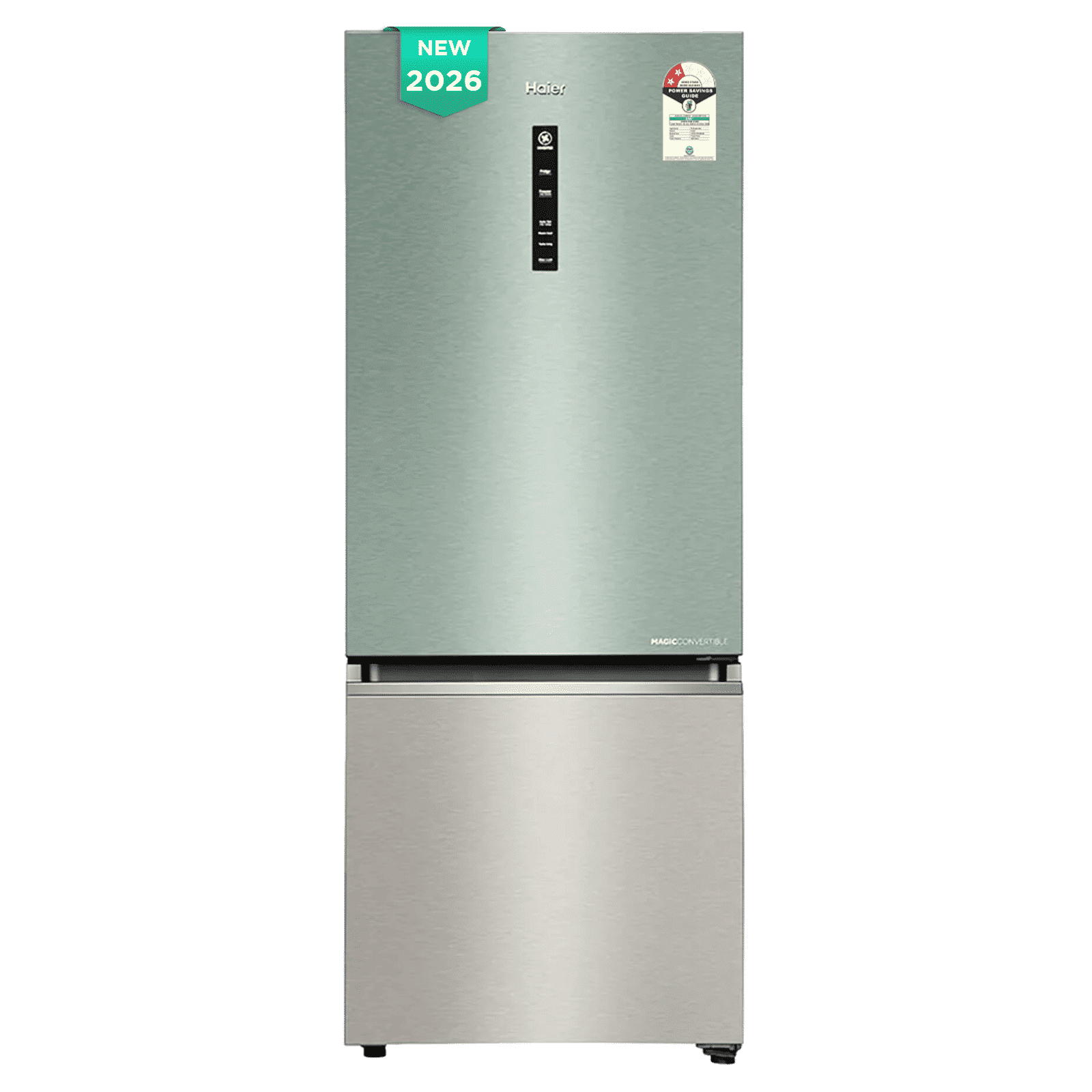 Haier 325 Litres 2 Star Frost Free Double Door Bottom Mount Convertible Refrigerator with Triple Inverter Technology (HRB-3752SGGA-P, Sage Green Glass) (2026 Model)_1