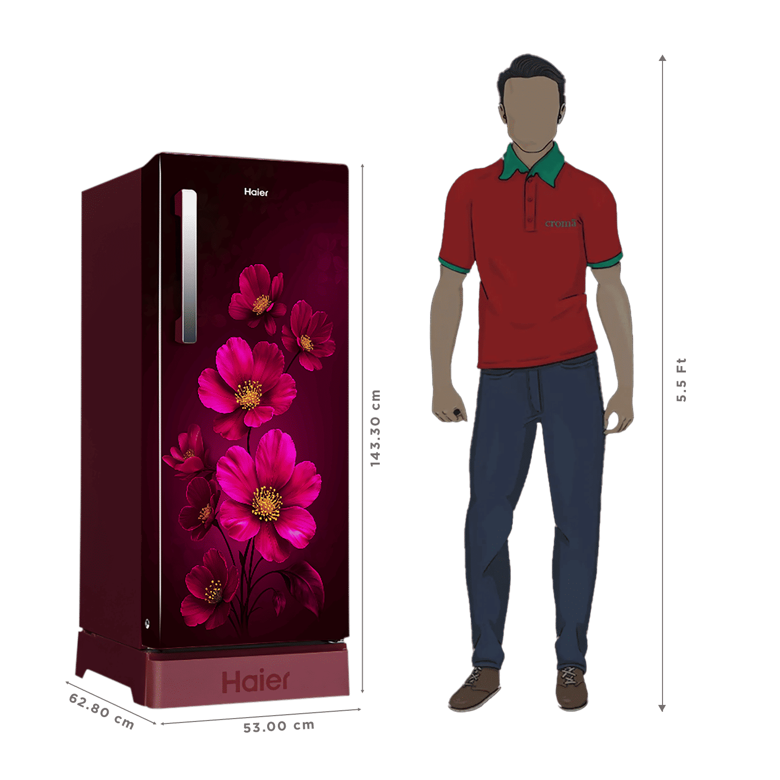 Haier 215 Litres 3 Star Direct Cool Single Door Refrigerator with Stabilizer Free Operation (HRD-2353PRXA-P, Red Xsenia) (2026 Model) Haier 215 Litres 3 Star Direct Cool Single Door Refrigerator with Stabilizer Free Operation (HRD-2353PRXA-P, Red Xsenia) (2026 Model)_3