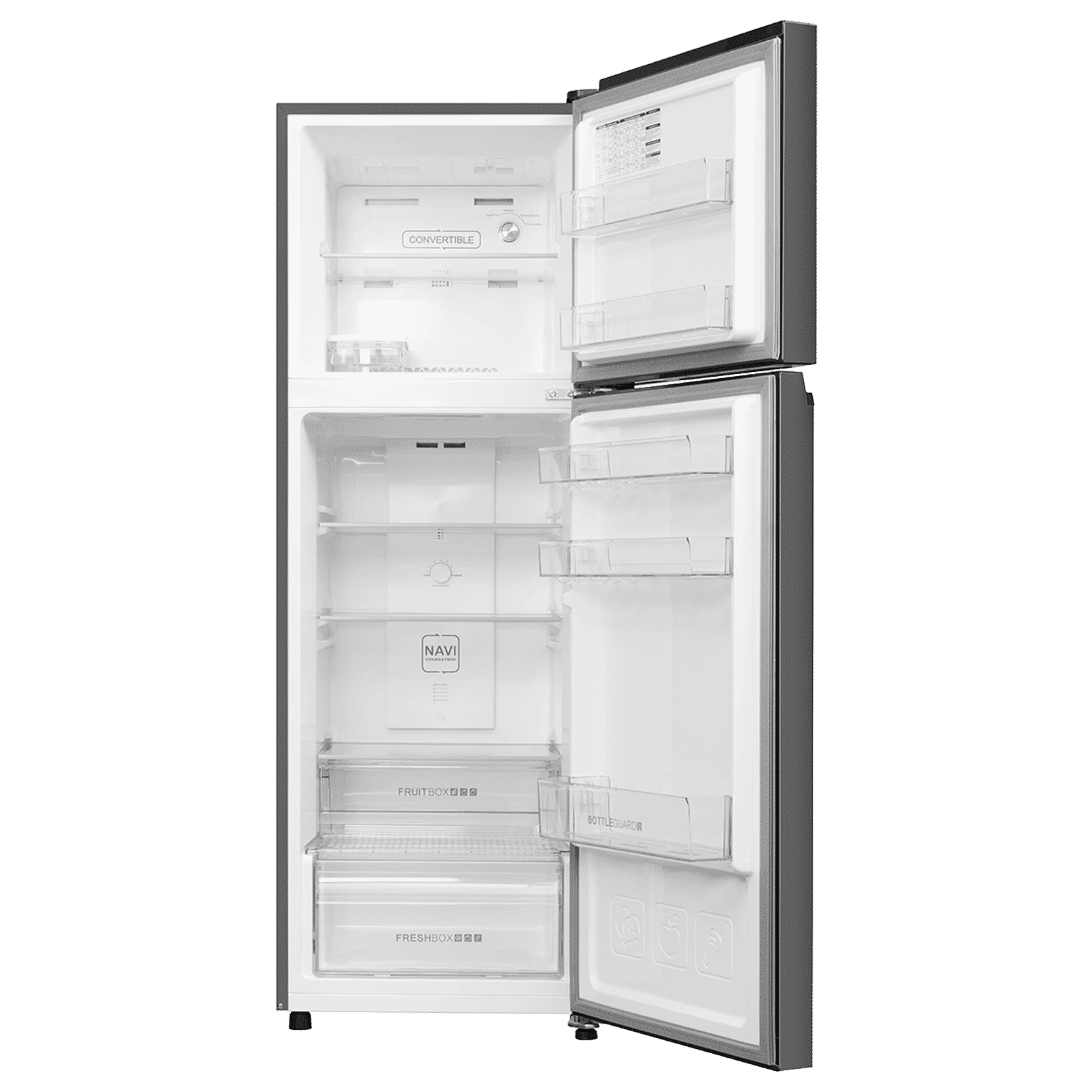 Haier 240 Litres 2 Star Frost Free Double Door Convertible Refrigerator with 200% Faster Ice Maker (HRF-2902IBGBA-P, GE Black) Haier 240 Litres 2 Star Frost Free Double Door Convertible Refrigerator with 200% Faster Ice Maker (HRF-2902IBGBA-P, GE Black)_5