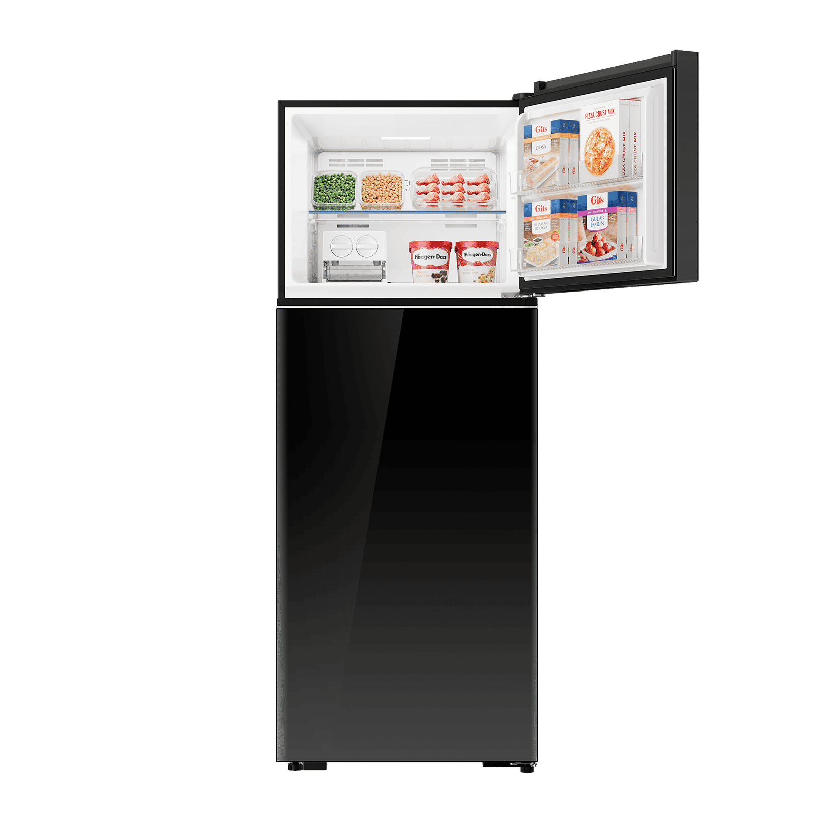 Haier 475 Litres 1 Star Frost Free Double Door Refrigerator with Solar Connectivity (HRF-5251PKGA-N, Black Glass) (2026 Model)_4