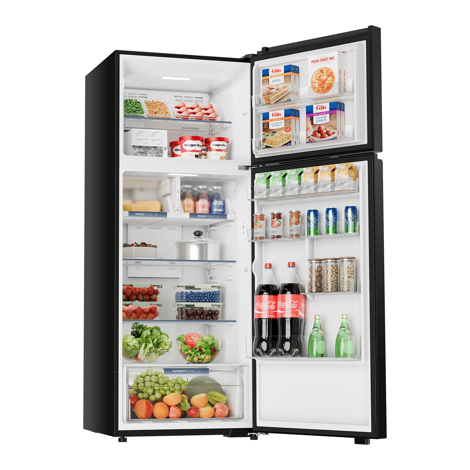 Haier 475 Litres 1 Star Frost Free Double Door Refrigerator with Solar Connectivity (HRF-5251PKGA-N, Black Glass) (2026 Model)_5