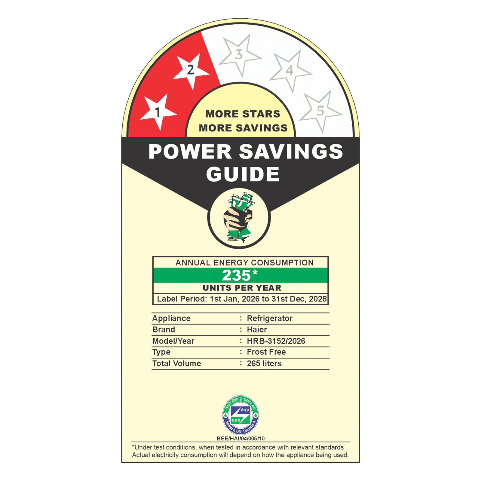 Haier 265 Litres 2 Star Frost Free Double Door Bottom Mount Convertible Refrigerator with 8-in-1 Convertible Modes (HRB-3152IBGKAP, Graphite Black)_2