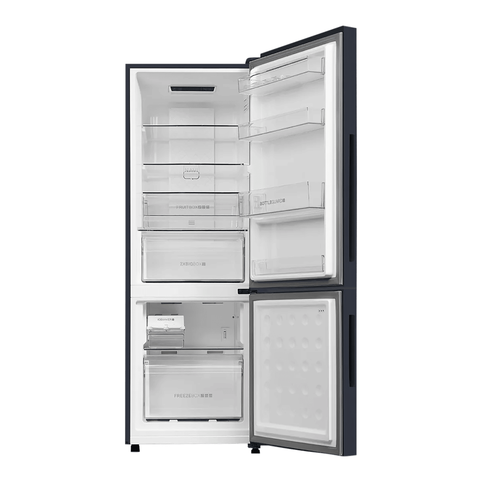 Haier 265 Litres 2 Star Frost Free Double Door Bottom Mount Convertible Refrigerator with 8-in-1 Convertible Modes (HRB-3152IBGKAP, Graphite Black)_5