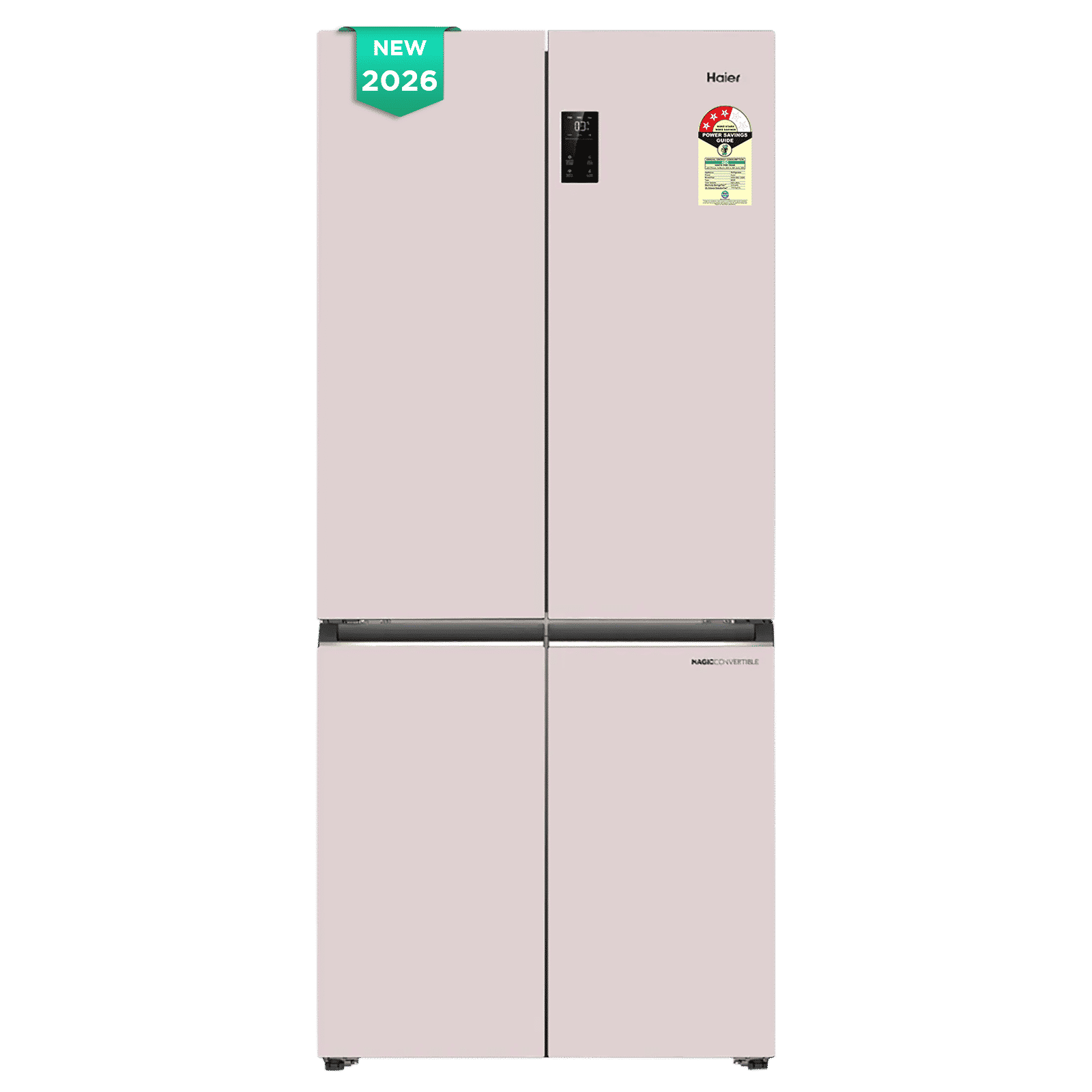 Haier Vogue Lumiere 520 Litres 3 Star Frost Free Side by Side Refrigerator with Digital Display Panel (HRB-600MP, Mauve Pink) (2026 Model)_1