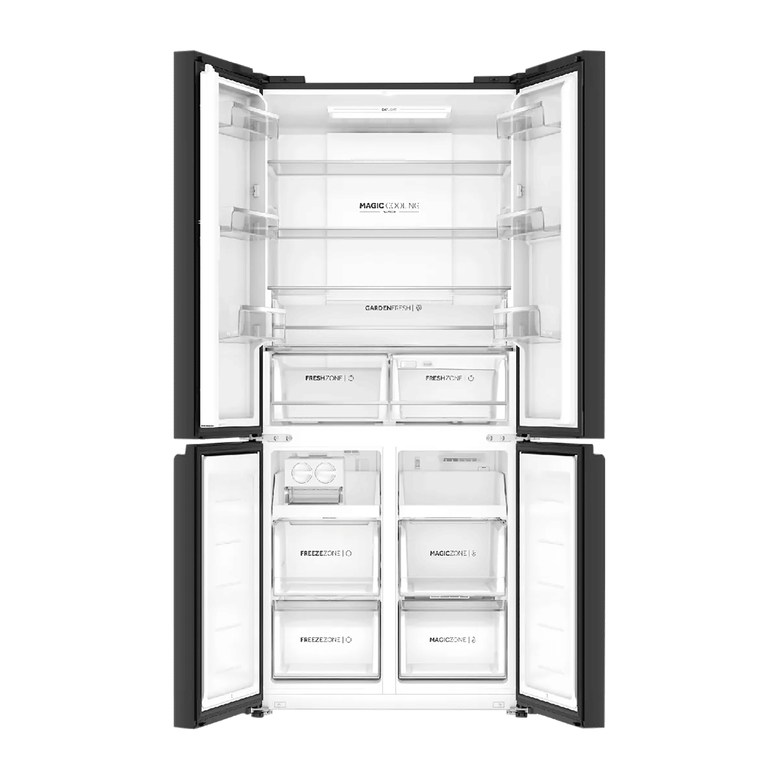 Haier Vogue Lumiere 520 Litres 3 Star Frost Free Side by Side Refrigerator with Digital Display Panel (HRB-600PW, Pearl White)_5