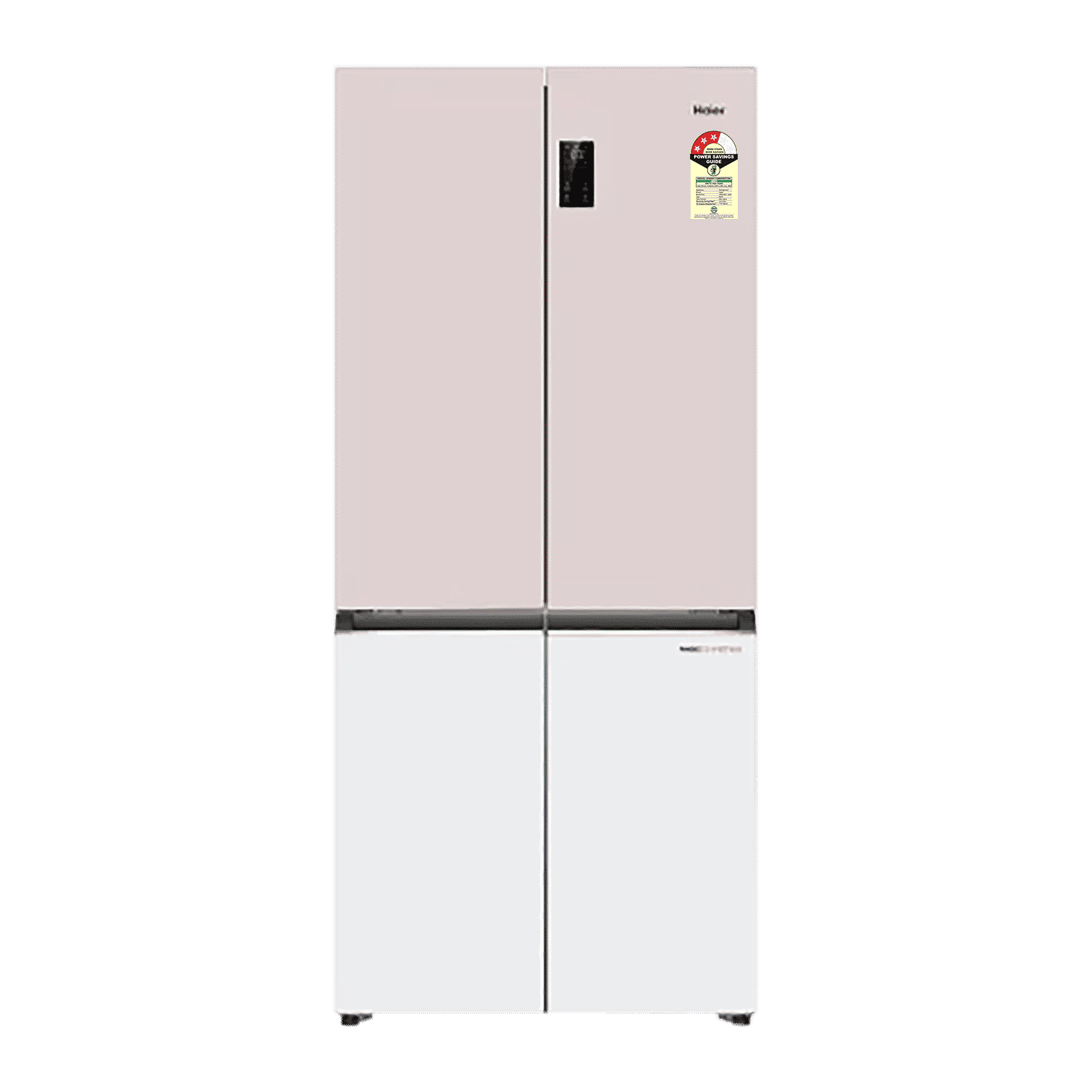 Haier Vogue Lumiere 520 Litres 3 Star Frost Free Side by Side Refrigerator with Digital Display Panel (HRB-600RW, Rosette White)_1