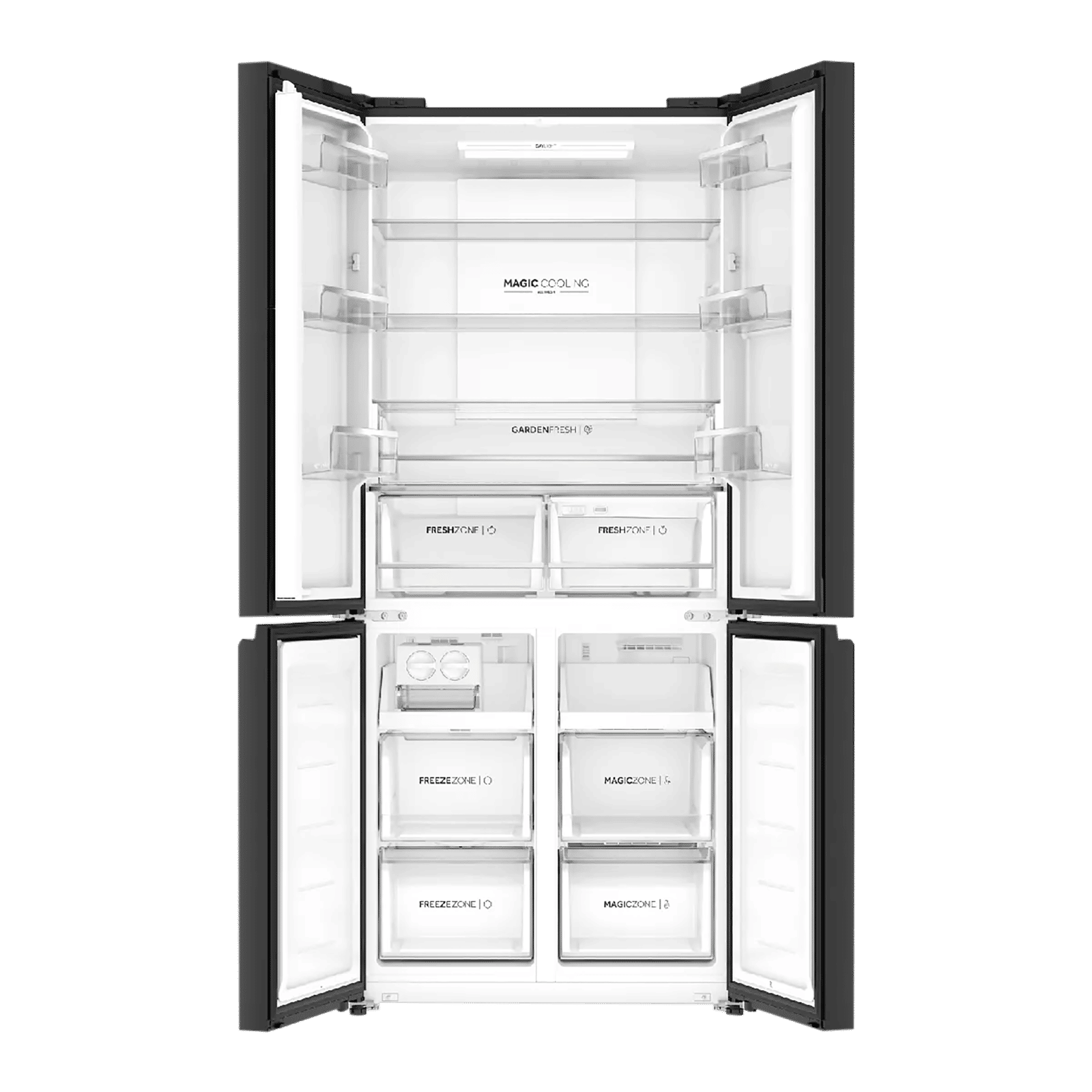 Haier Vogue Lumiere 520 Litres 3 Star Frost Free Side by Side Refrigerator with Digital Display Panel (HRB-600RW, Rosette White)_6