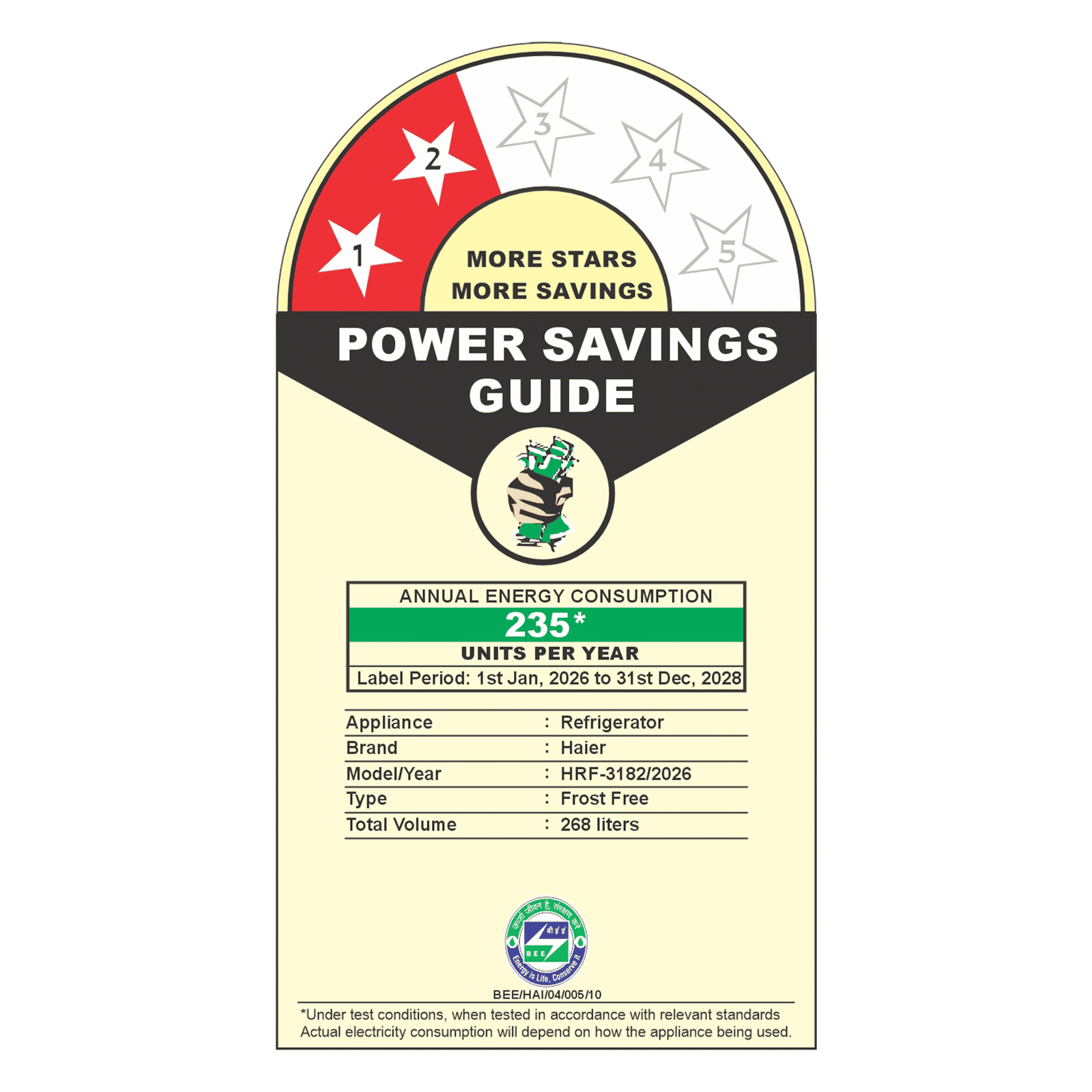 Haier 268 Litres 2 Star Frost Free Double Door Convertible Refrigerator with 200% Faster Ice Maker (HRF-3182PKGA-P, Black Glass)_2