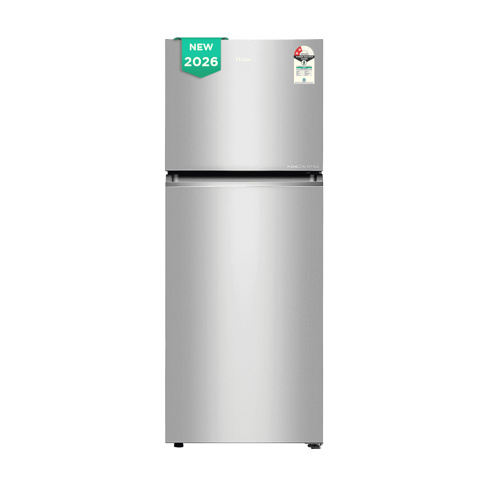 Haier 328 Litres 2 Star Frost Free Double Door Convertible Refrigerator with Triple Inverter Technology (HRF-3782BNSA-P, Nickel Steel) (2026 Model) (2026 Model)_1
