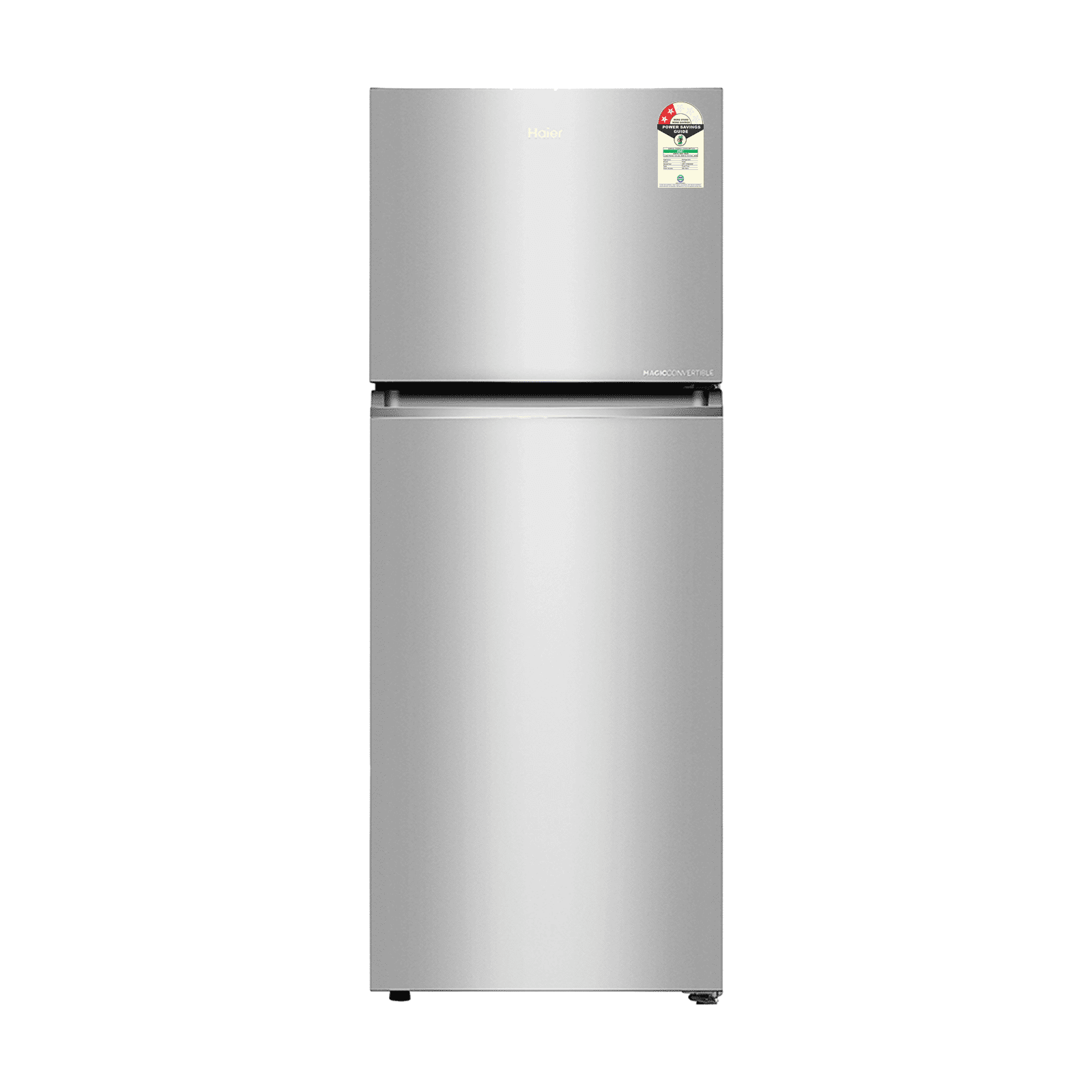 Haier 328 Litres 2 Star Frost Free Double Door Convertible Refrigerator with Triple Inverter Technology (HRF-3782BNSA-P, Nickel Steel)_1