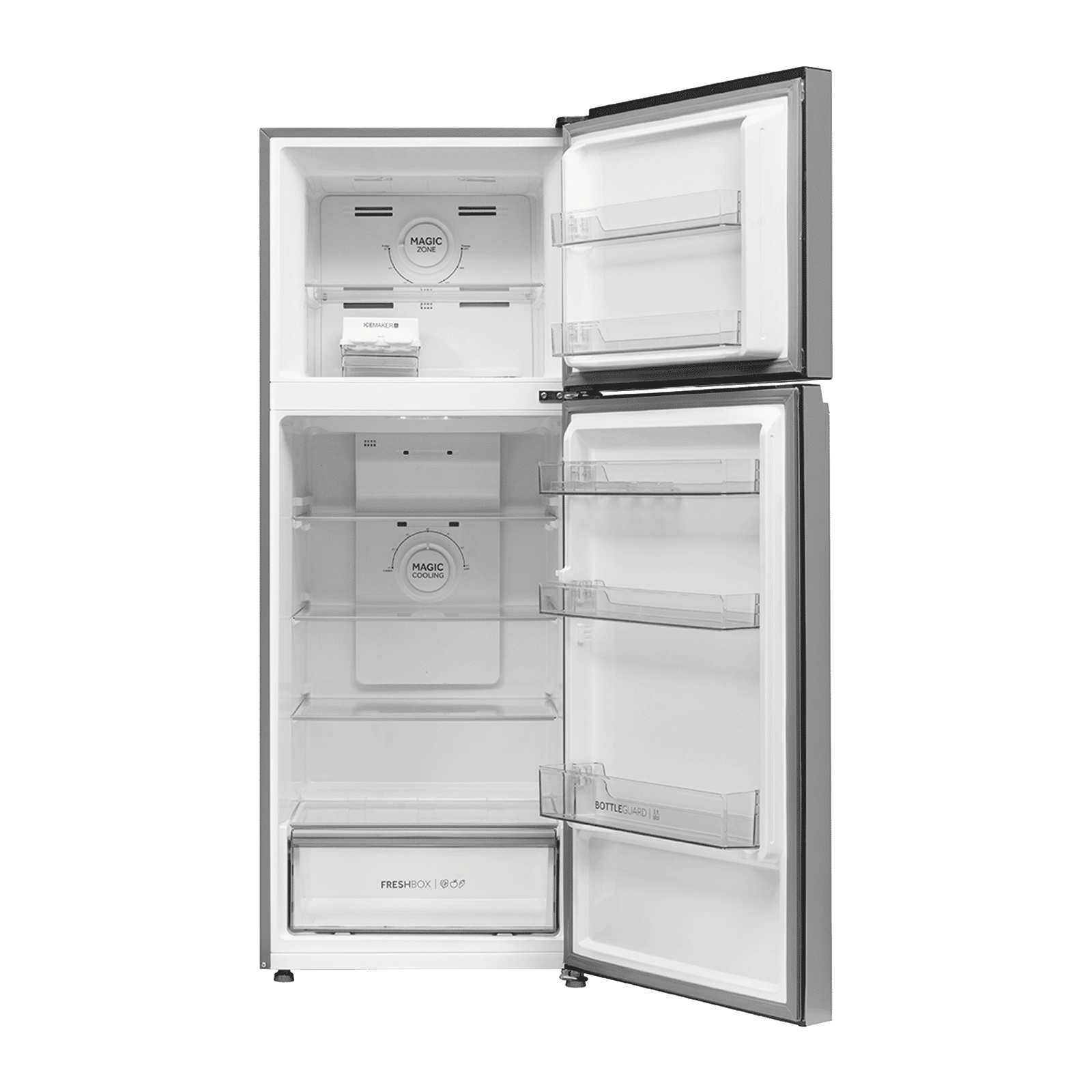 Haier 328 Litres 2 Star Frost Free Double Door Convertible Refrigerator with Triple Inverter Technology (HRF-3782BNSA-P, Nickel Steel)_5