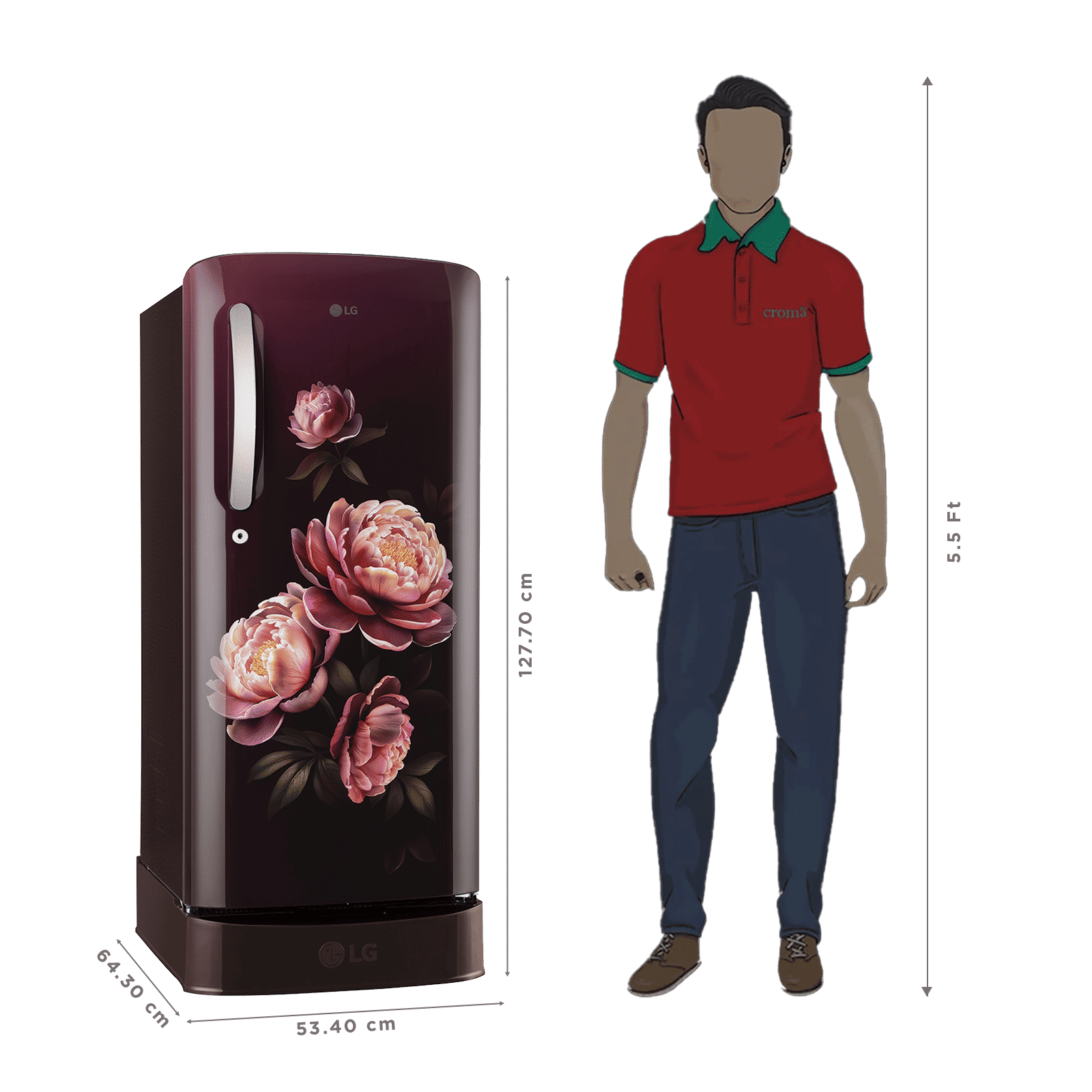 LG 19 185 Litres 3 Star Direct Cool Single Door Refrigerator with Anti Bacterial Gasket (GLD1936ZAWG, Wine Glory) (2026 Model)_2