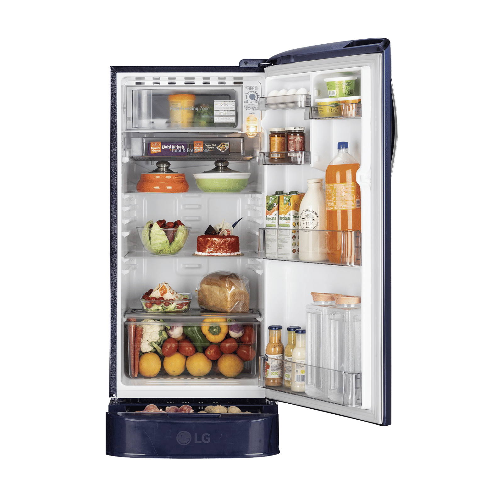 LG 19 185 Litres 3 Star Direct Cool Single Door Refrigerator with Anti Bacterial Gasket (GLD1936ZARG, Royal Glory) LG 19 185 Litres 3 Star Direct Cool Single Door Refrigerator with Anti Bacterial Gasket (GLD1936ZARG, Royal Glory)_5